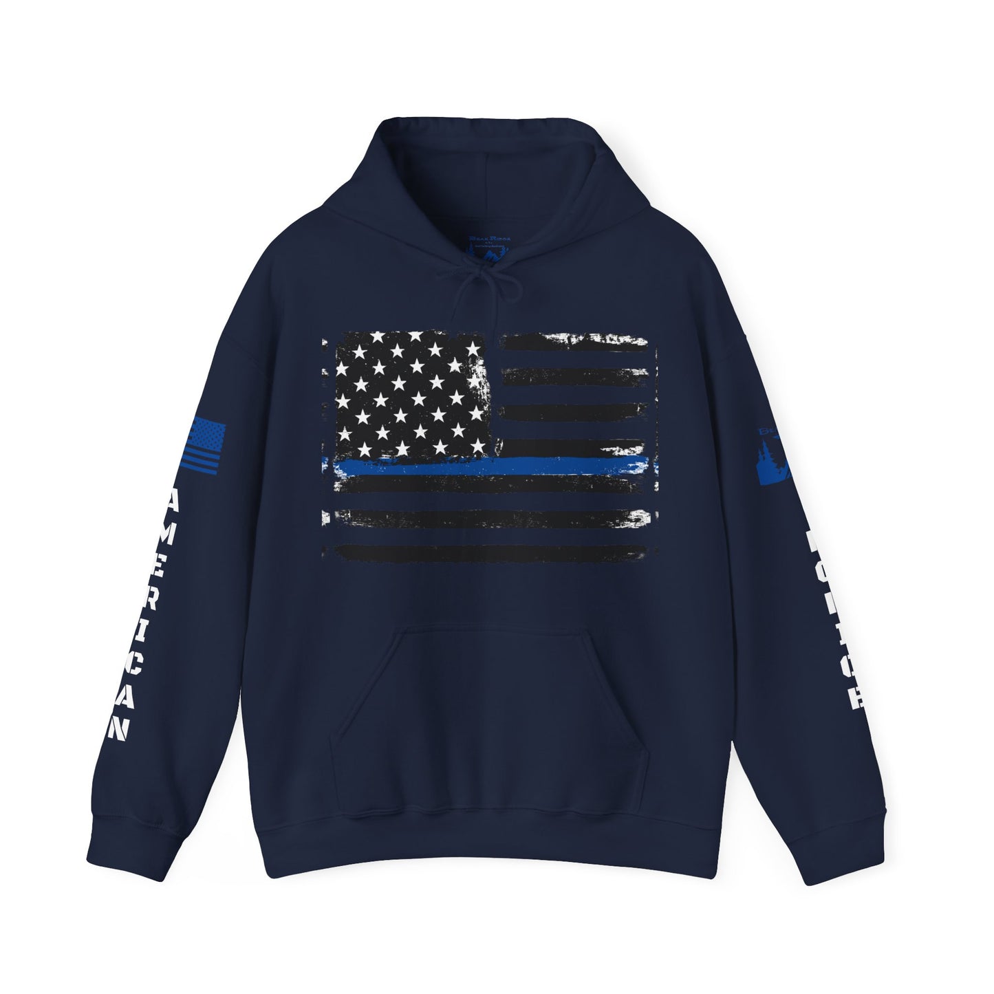 Police Blue Line American flag - Blue arm logos