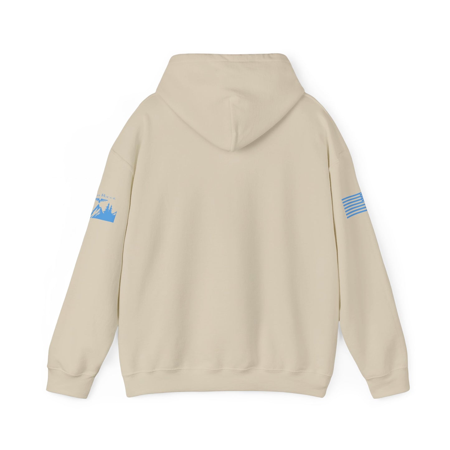 IT’S FREAKING COLD HOODIE - Light Blue arm logos