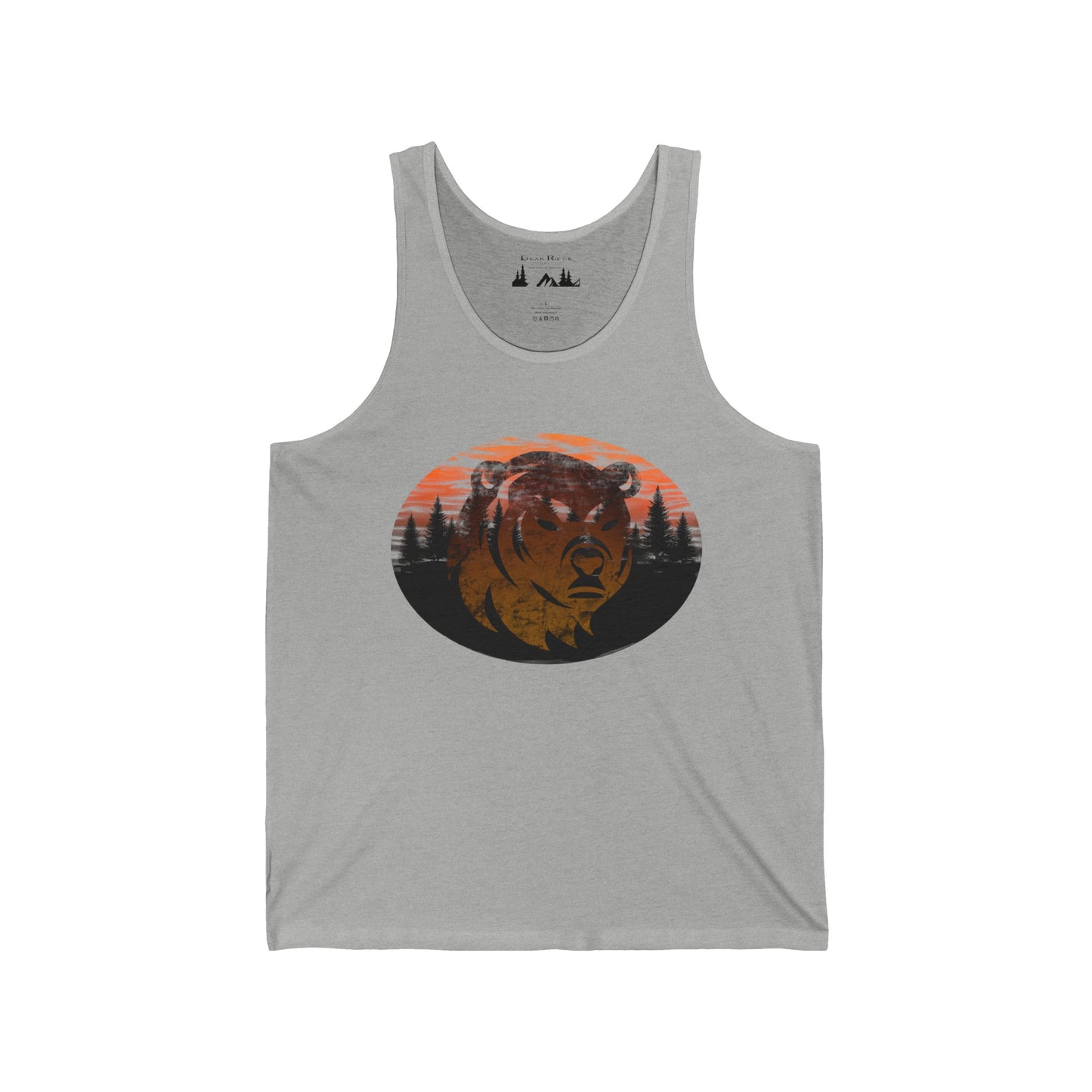 BEAR SUNSET - Unisex Jersey Tank Top