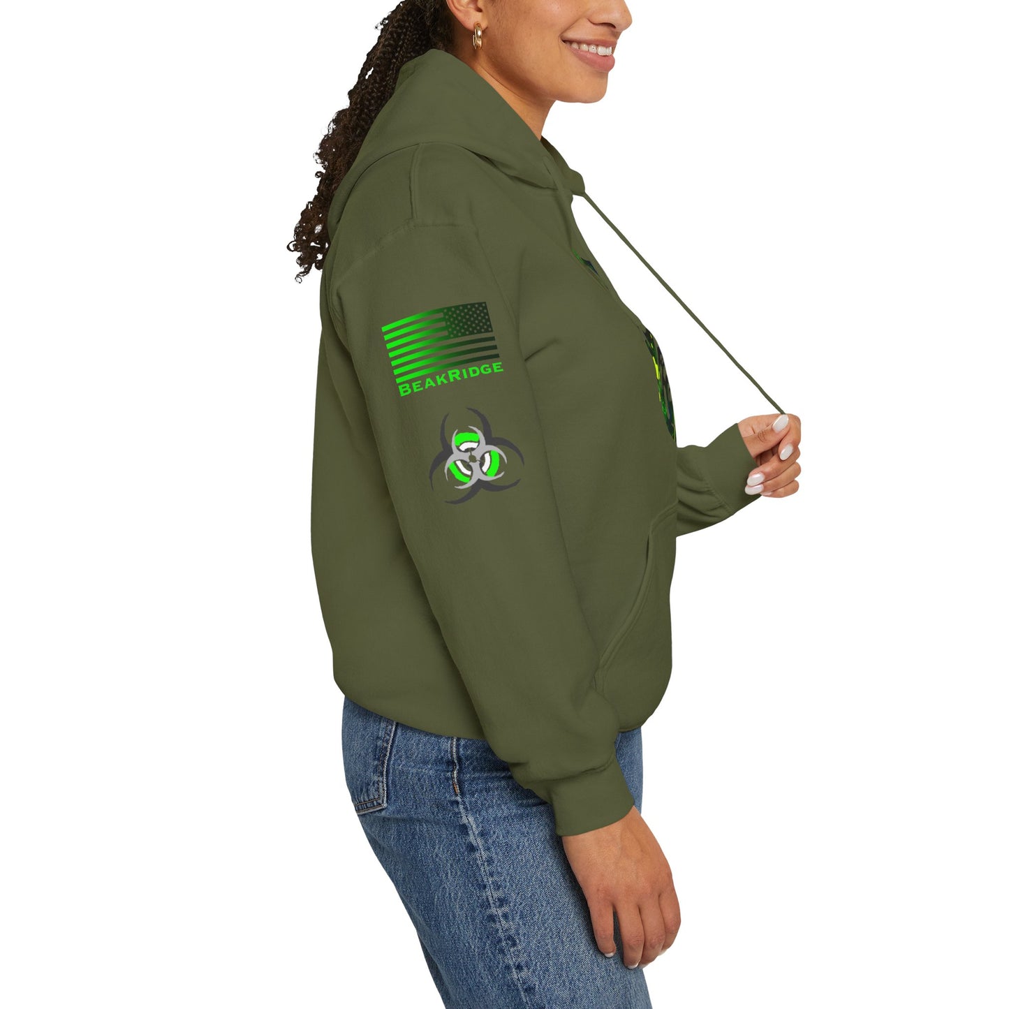 AMERICAN FALLOUT HOODIE - White arm decals