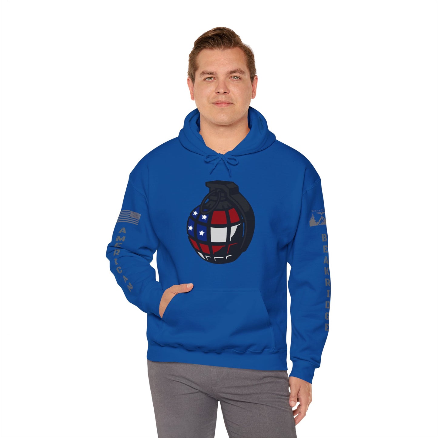 AMERICAN FLAG GRENADE - Full Sleeve Grey Logos - AMERICAN BEAKRIDGE