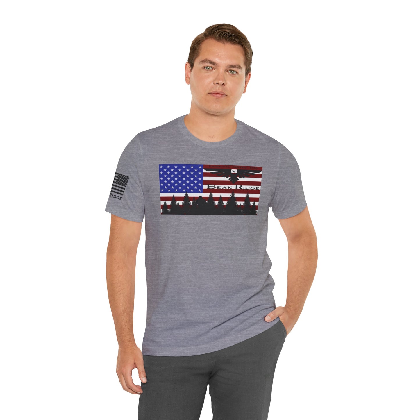 AMERICAN FLAG BR W/BIG FOOT - Black Arm Logos