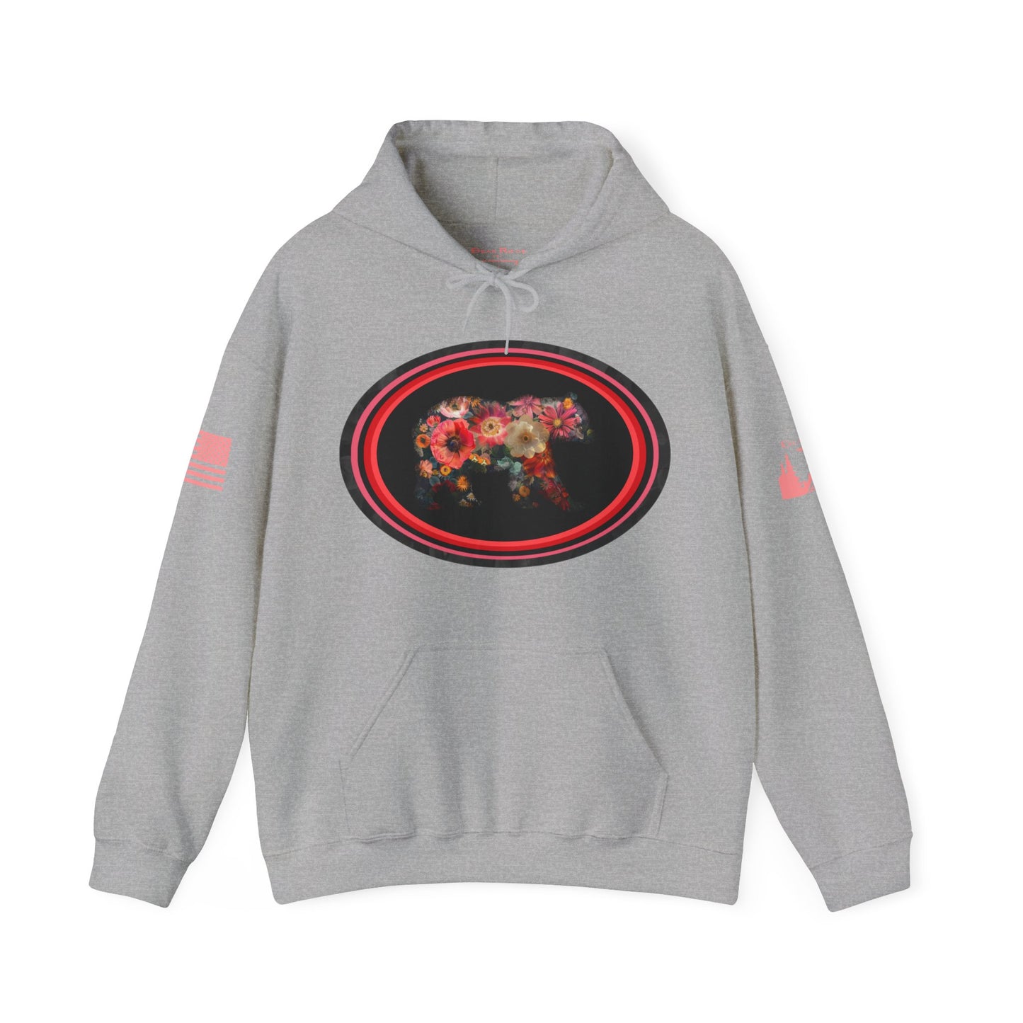 FLOWER BEAR HOODIE - Matching arm logos