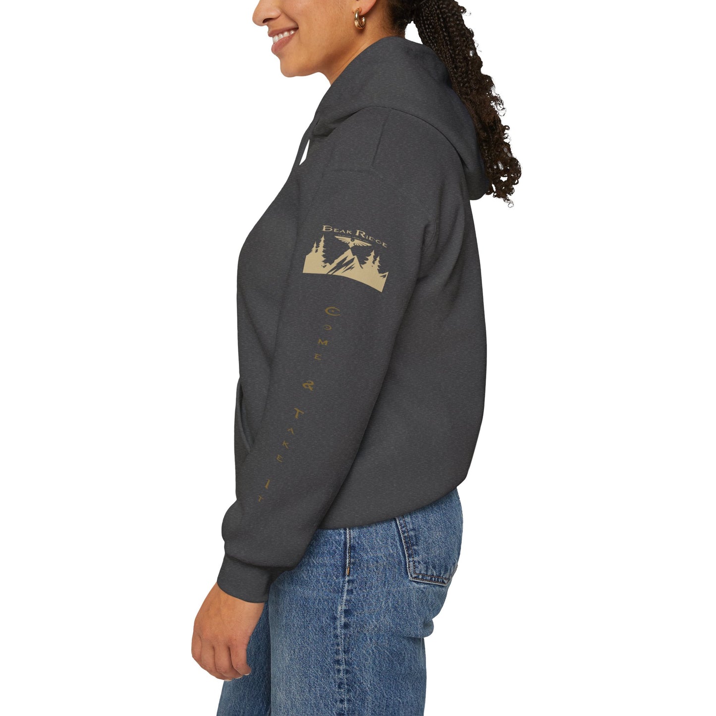 AMERICAN GUN FLAG HOODIE - Full Sleeves Gold Logos