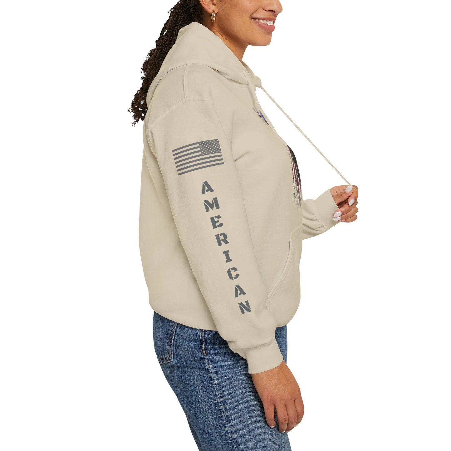 AMERICAN SOLDIER - Full Sleeve Grey Logos