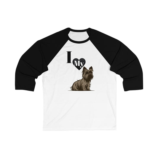 I LOVE MY YORKIE - Unisex 3\4 Sleeve Baseball Tee