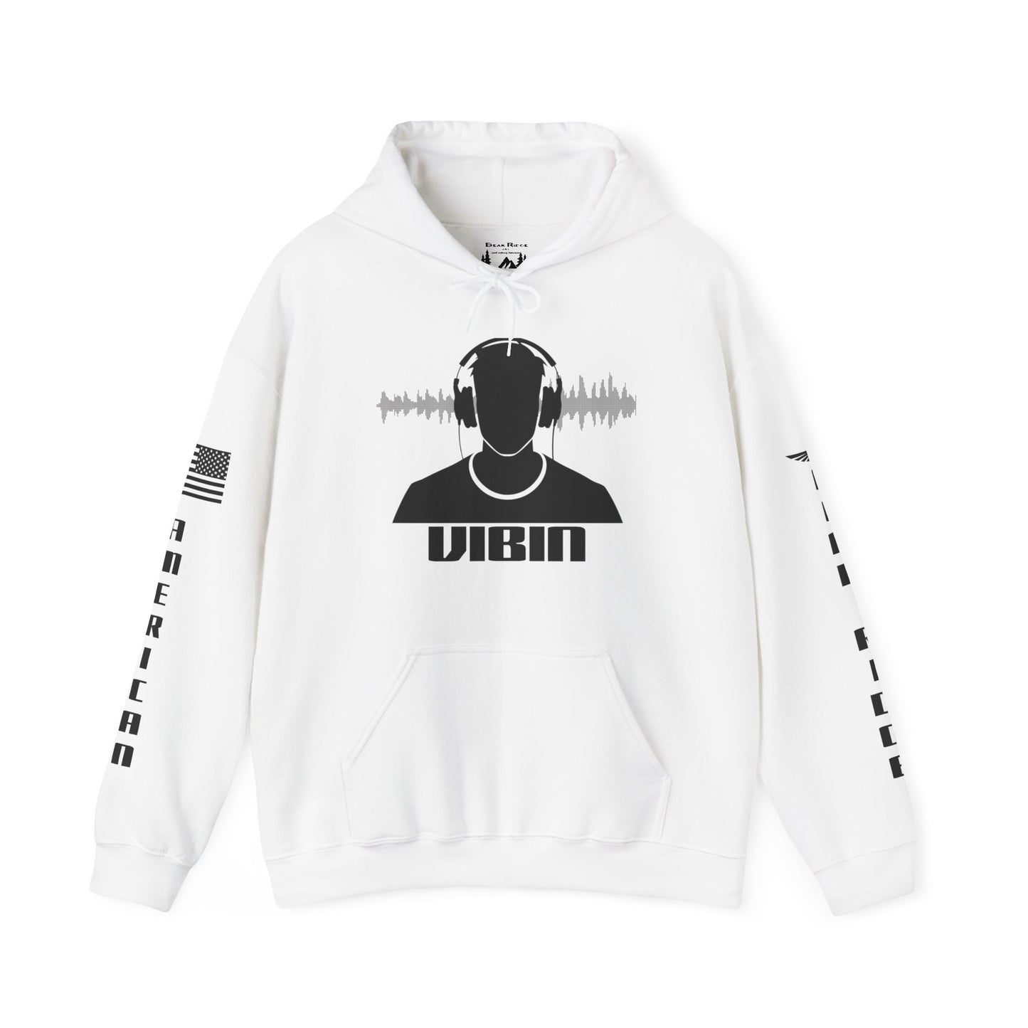 VIBIN HOODIE - Full Sleeves Black Logos