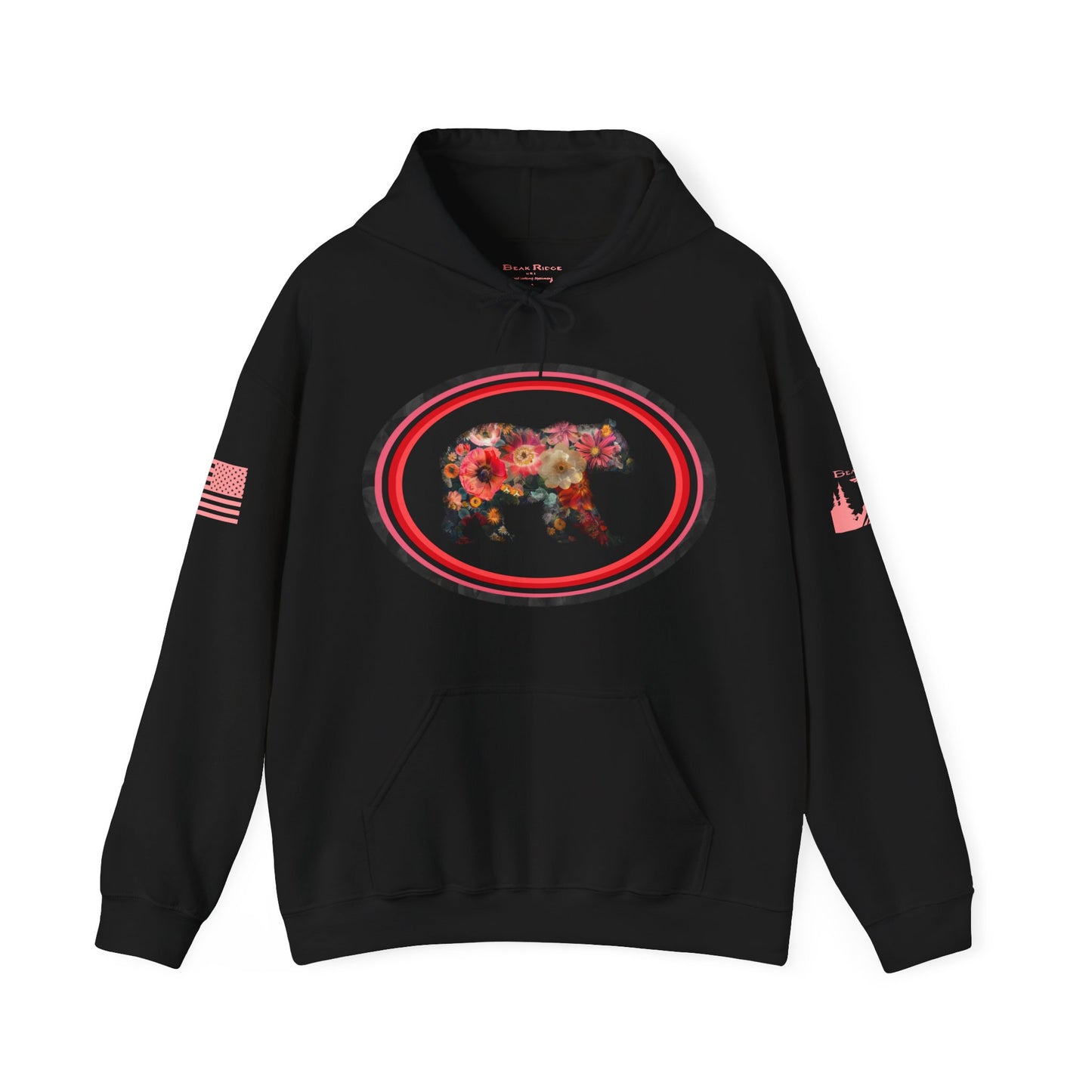 FLOWER BEAR HOODIE - Matching arm logos