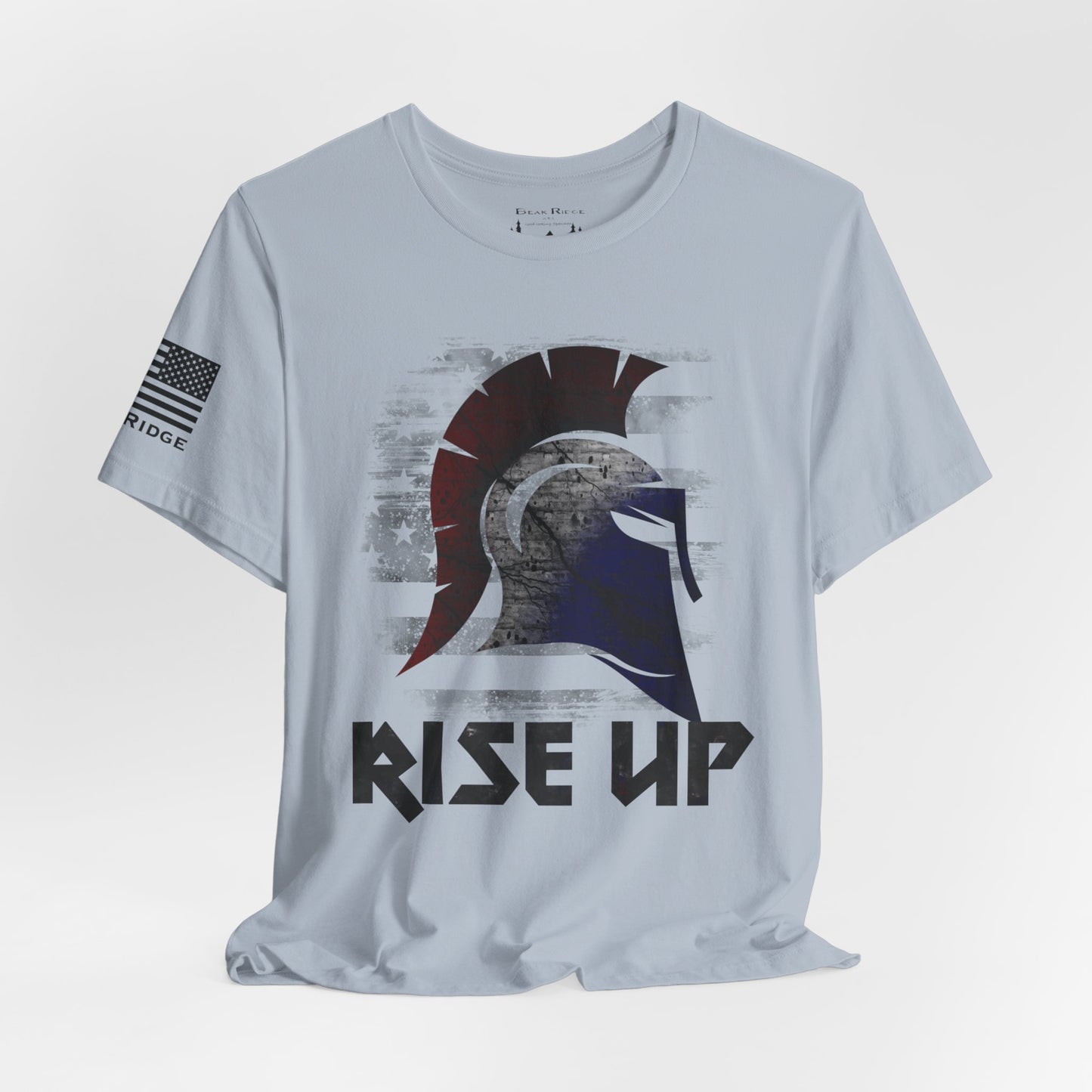 SPARTAN RISE UP T-SHIRT - Black arm logos