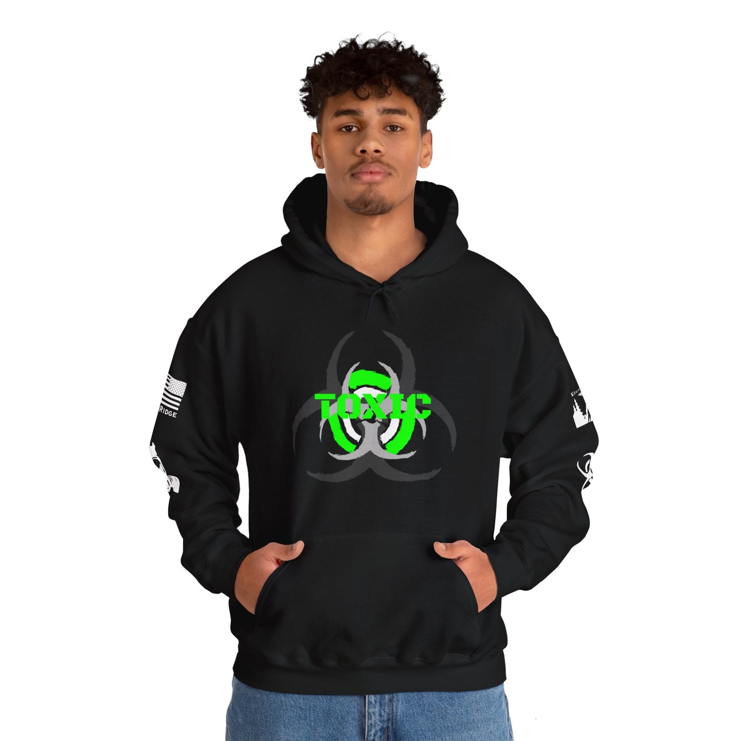 TOXIC HOODIE - White arm decals