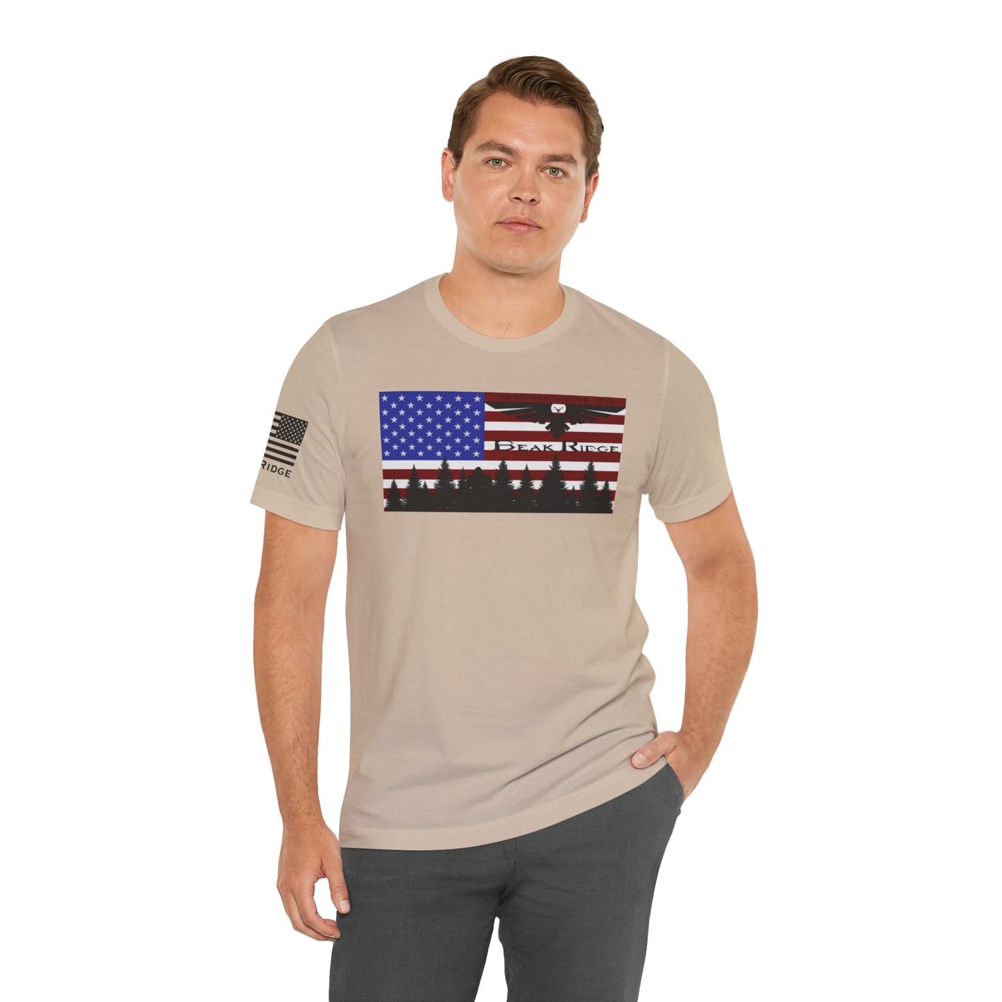 AMERICAN FLAG BR W/BIG FOOT - Black Arm Logos