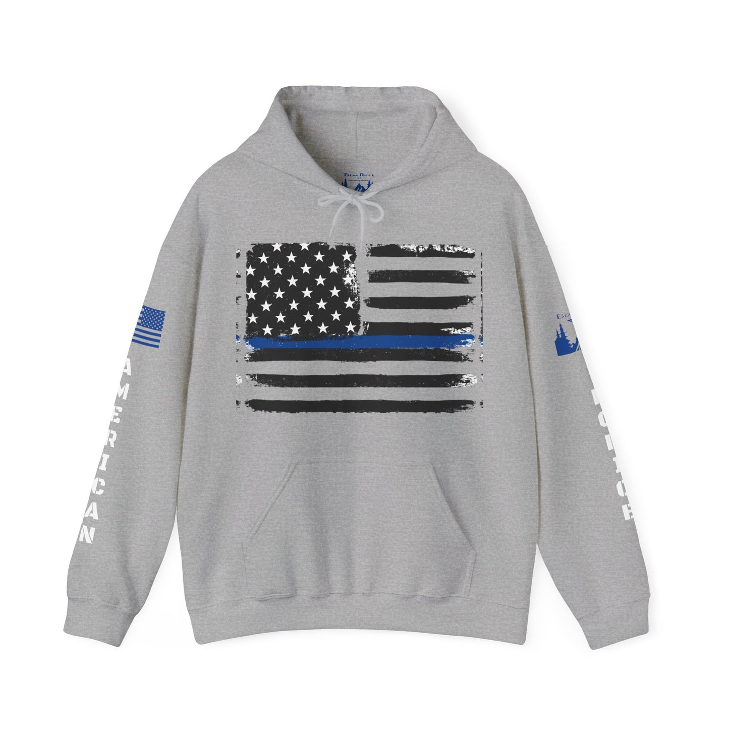 Police Blue Line American flag - Blue arm logos