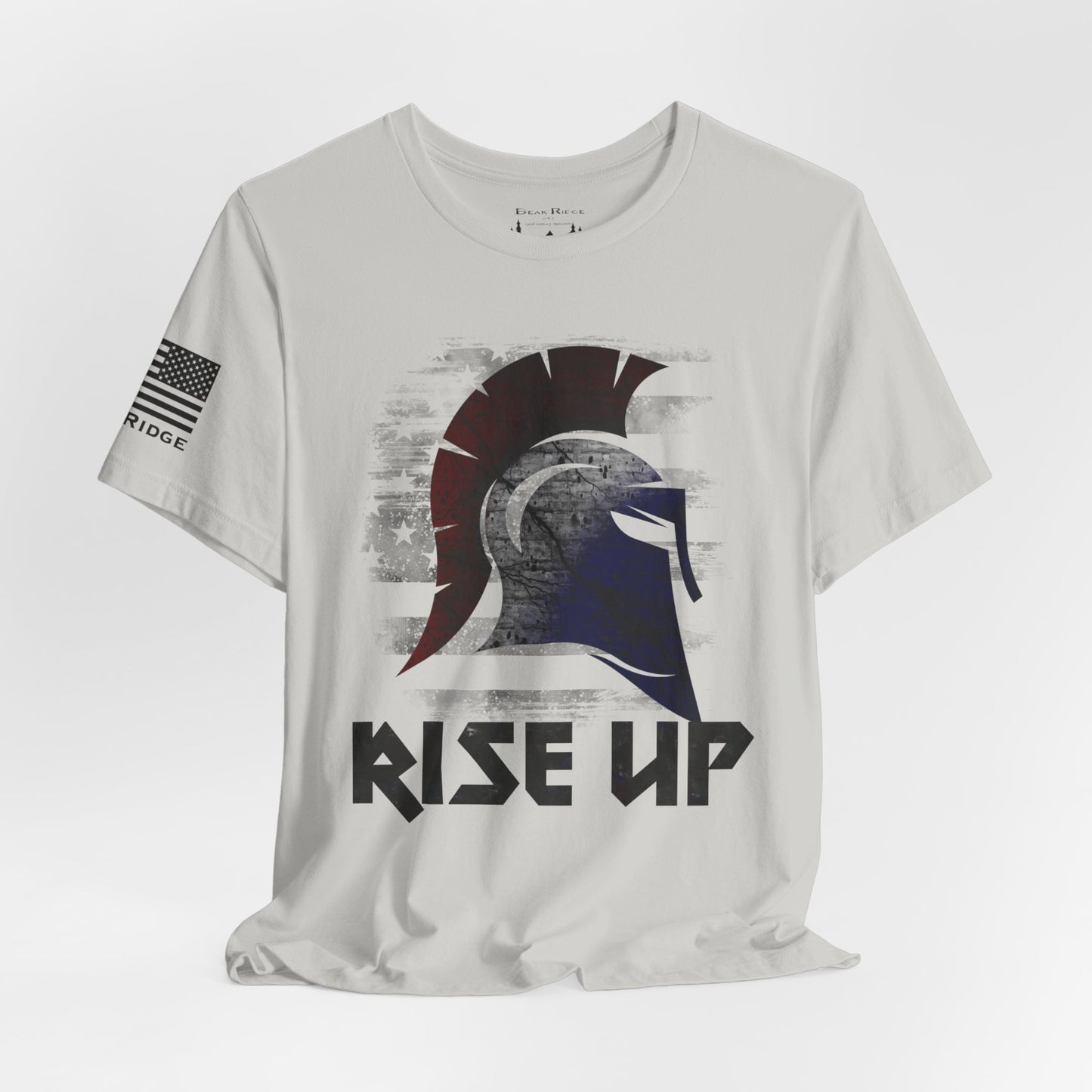 SPARTAN RISE UP T-SHIRT - Black arm logos