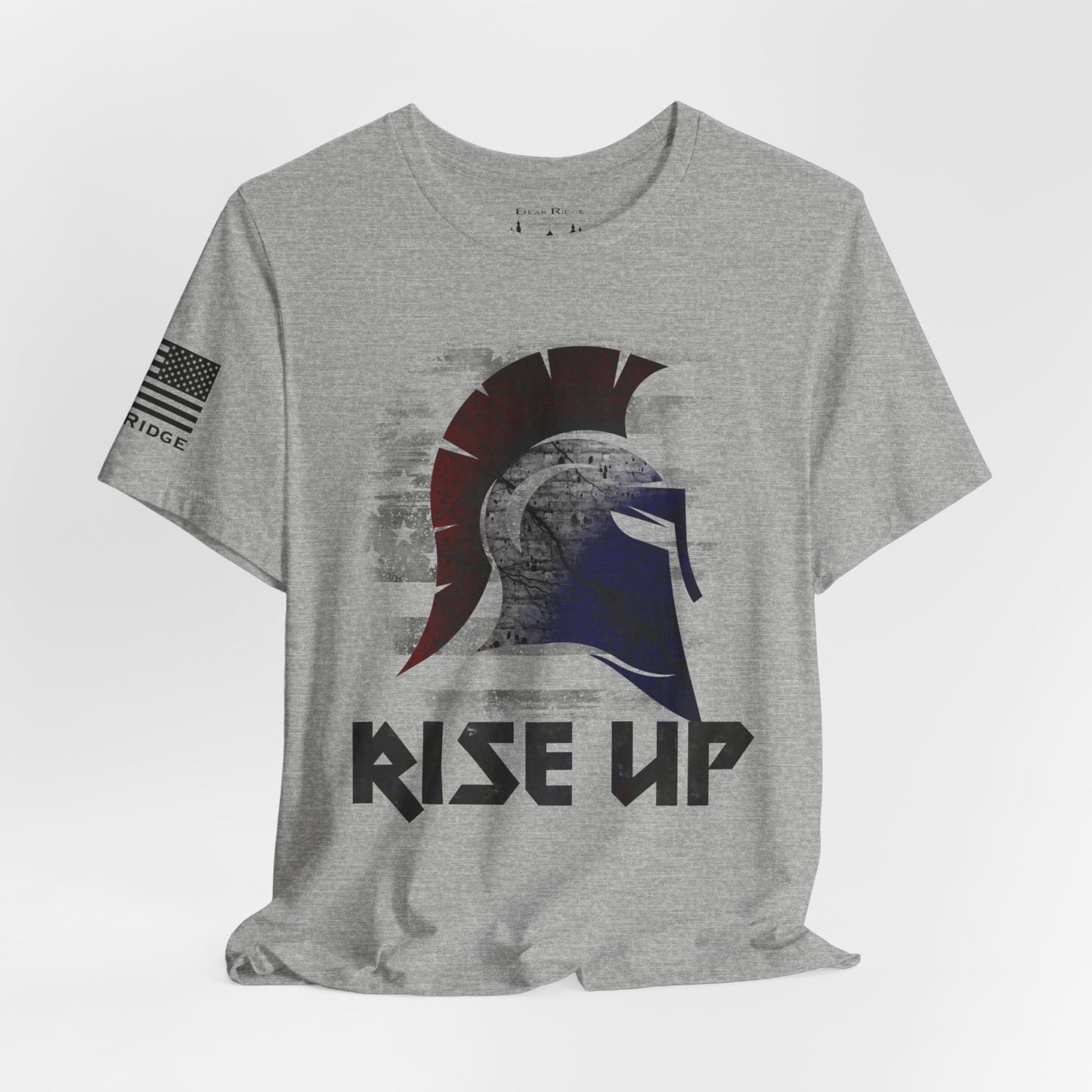 SPARTAN RISE UP T-SHIRT - Black arm logos