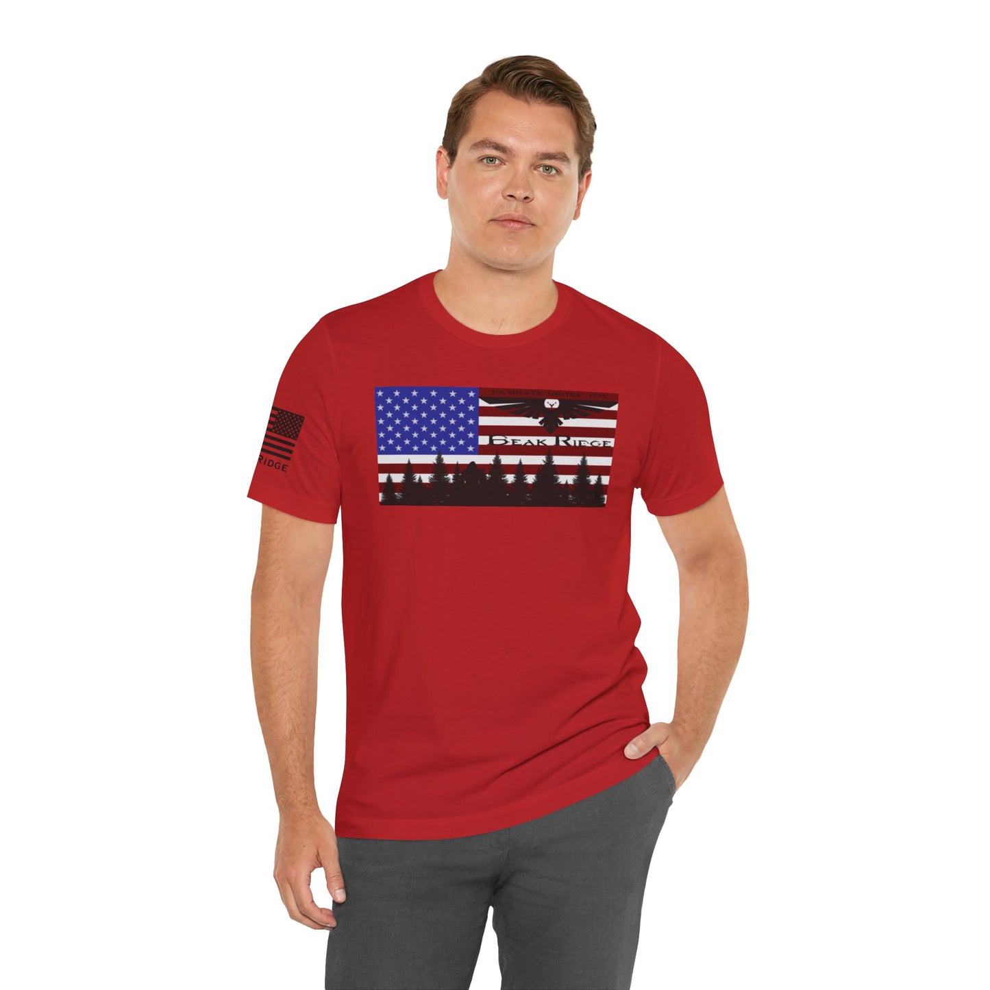 AMERICAN FLAG BR W/BIG FOOT - Black Arm Logos