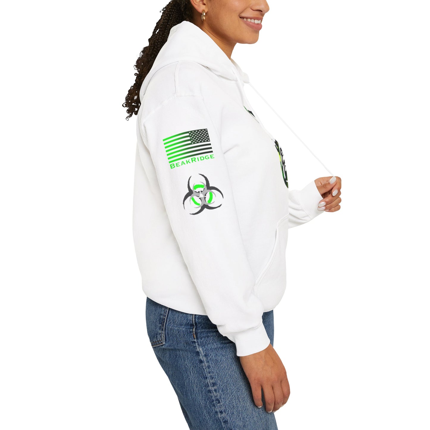 AMERICAN FALLOUT HOODIE - White arm decals