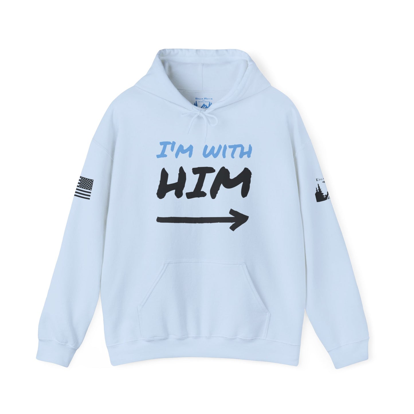 I’m With Him - Light blue arm logos