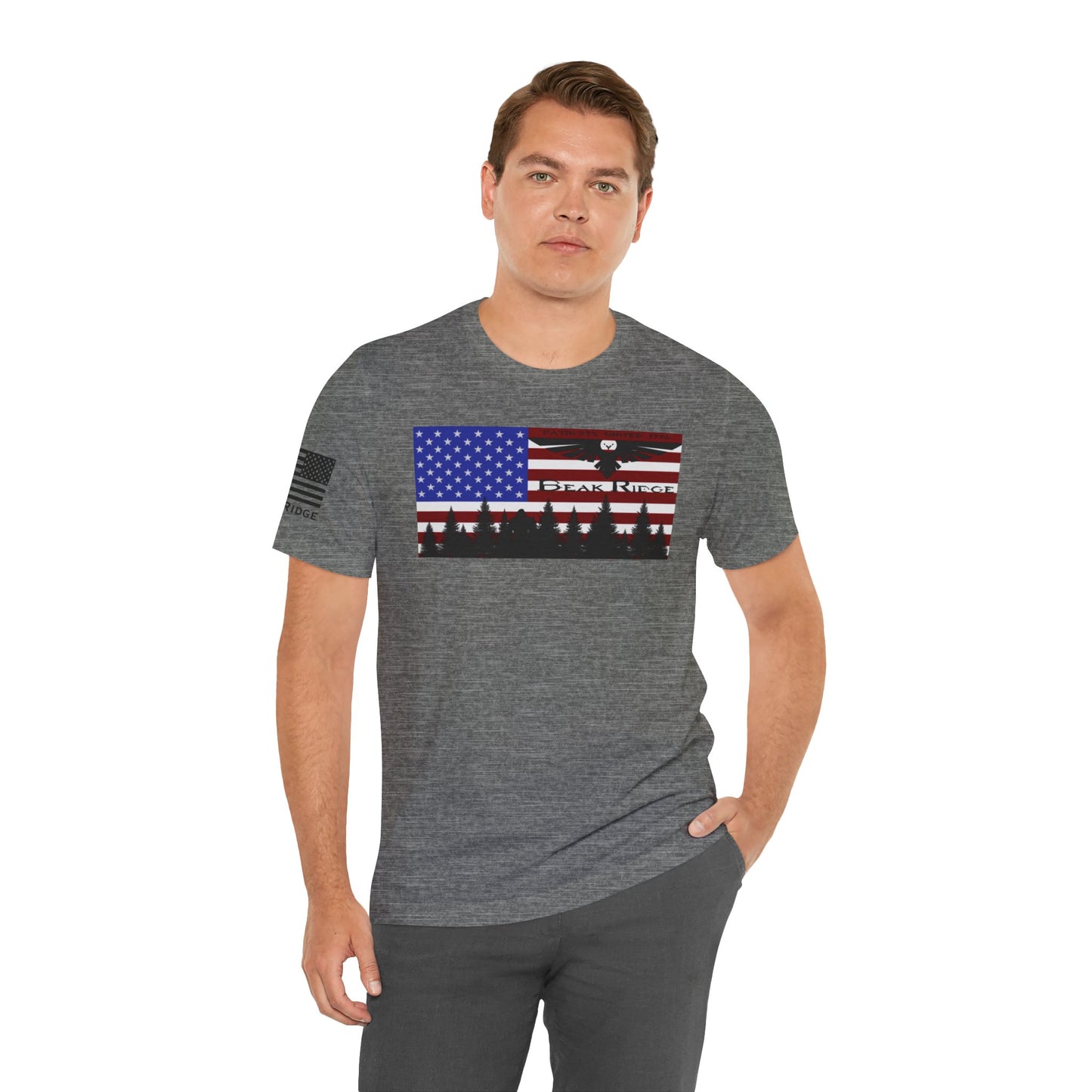 AMERICAN FLAG BR W/BIG FOOT - Black Arm Logos