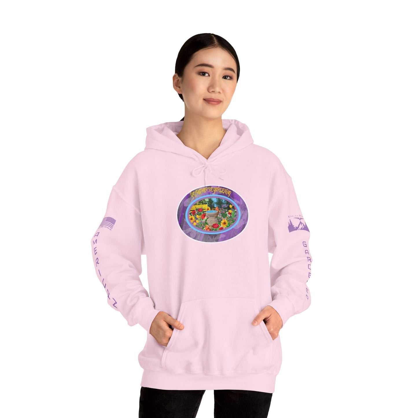 I’D RATHER BE GARDENING HOODIE - American Gardener Arm Logos