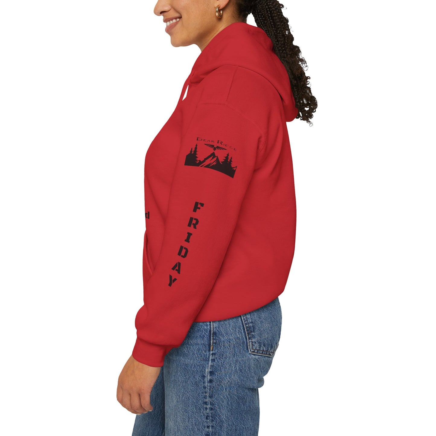 RED SHIRT FRIDAY HOODIE - Full Sleeves Black logos