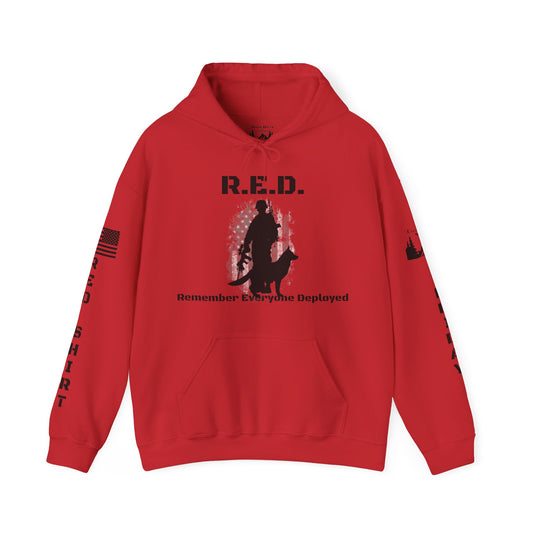 RED SHIRT FRIDAY HOODIE - Full Sleeves Black logos