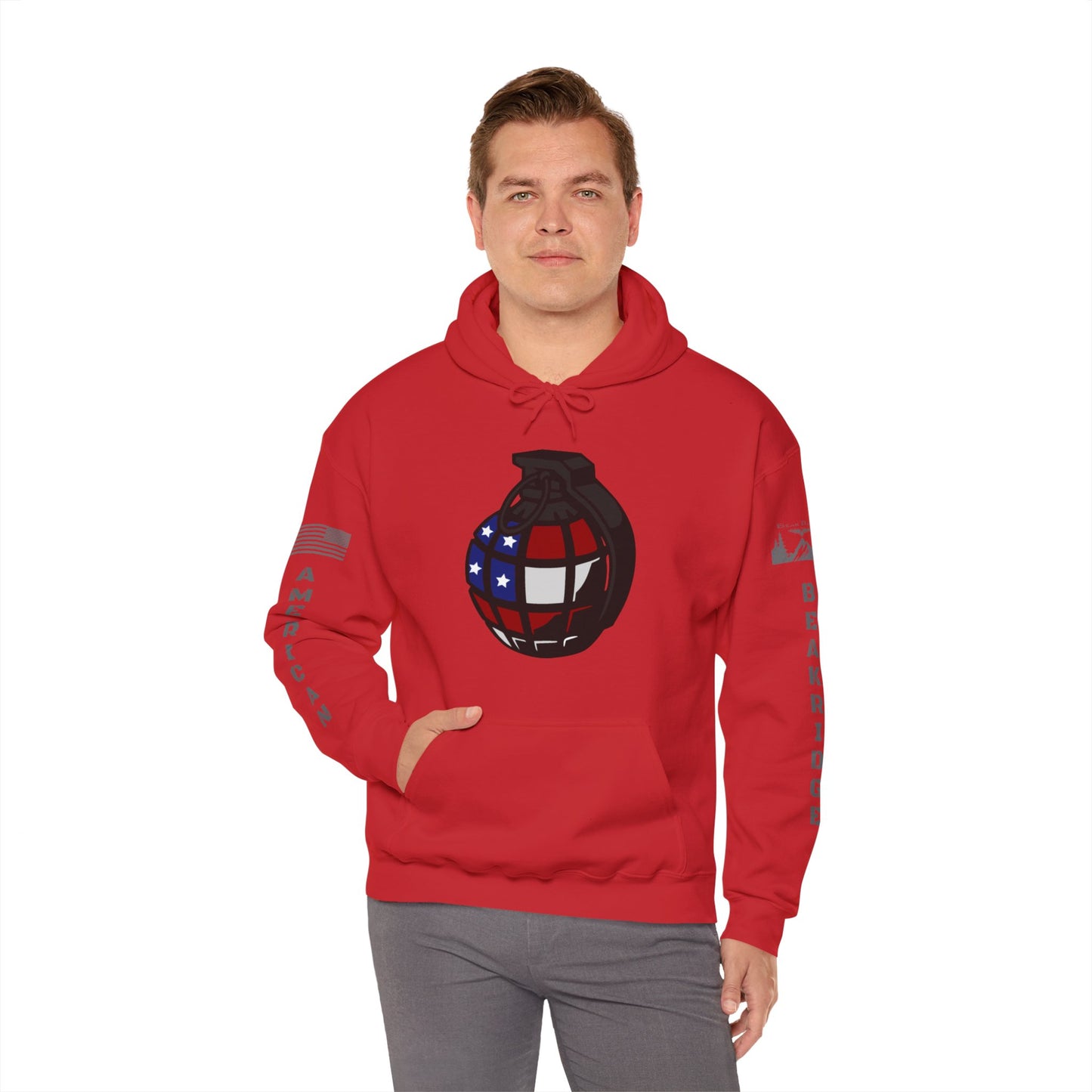 AMERICAN FLAG GRENADE - Full Sleeve Grey Logos - AMERICAN BEAKRIDGE