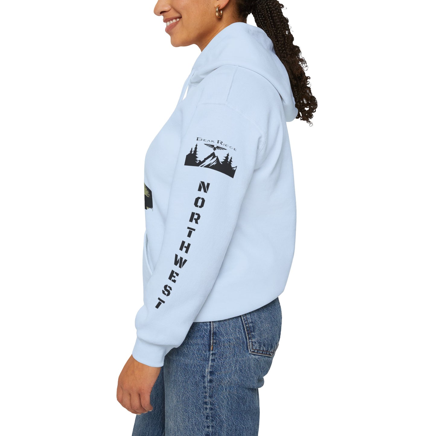 PNW PACIFIC NORTHWEST HOODIE - Full Sleeves Black logos