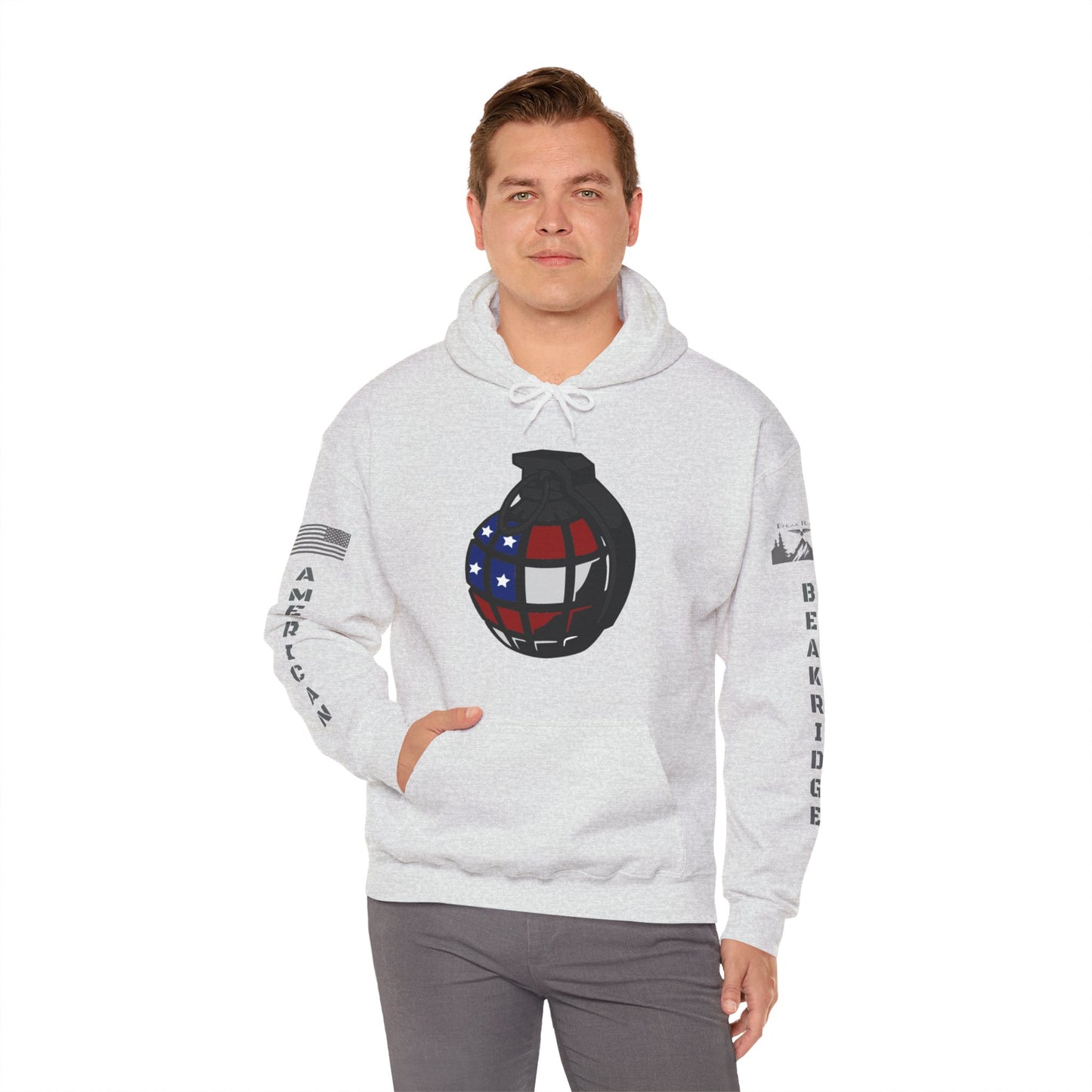 AMERICAN FLAG GRENADE - Full Sleeve Grey Logos - AMERICAN BEAKRIDGE