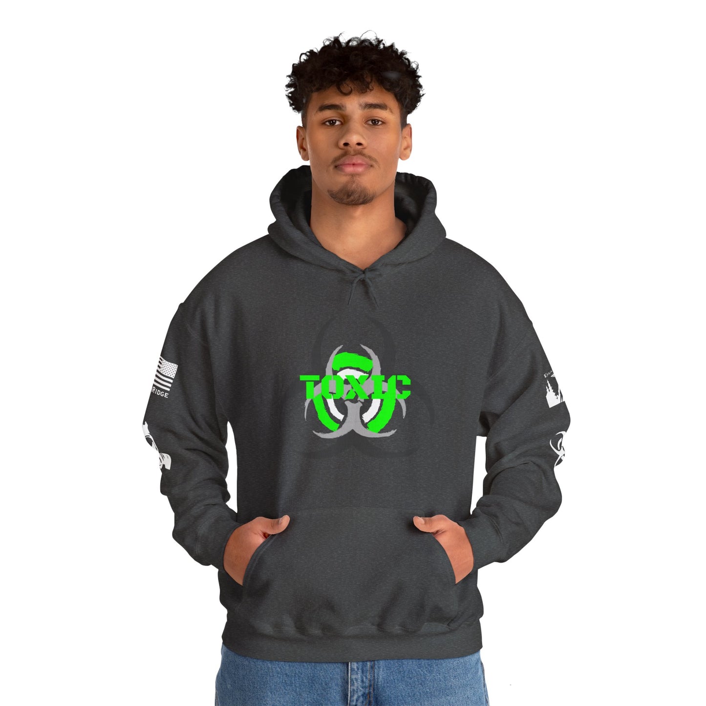 TOXIC HOODIE - White arm decals