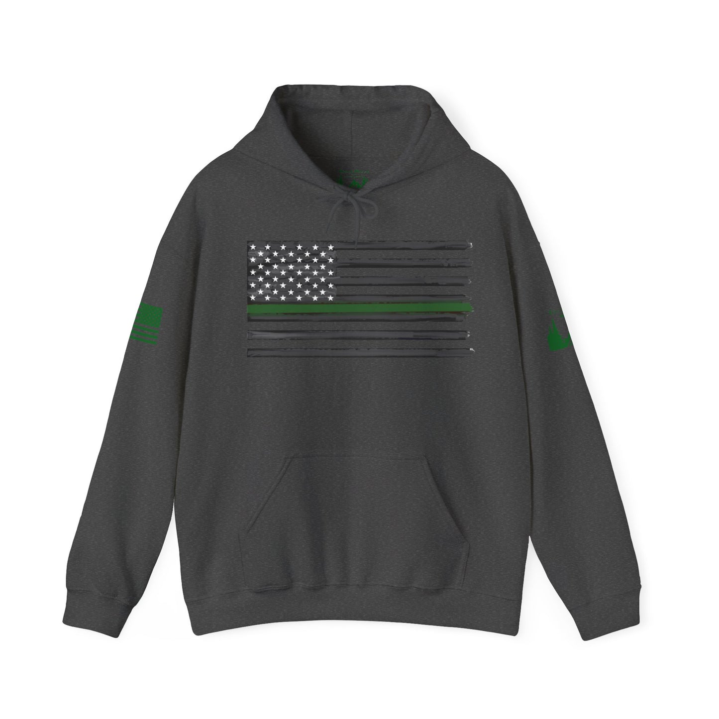 MILITARY FLAG GREEN STRIPE - Green arm logos