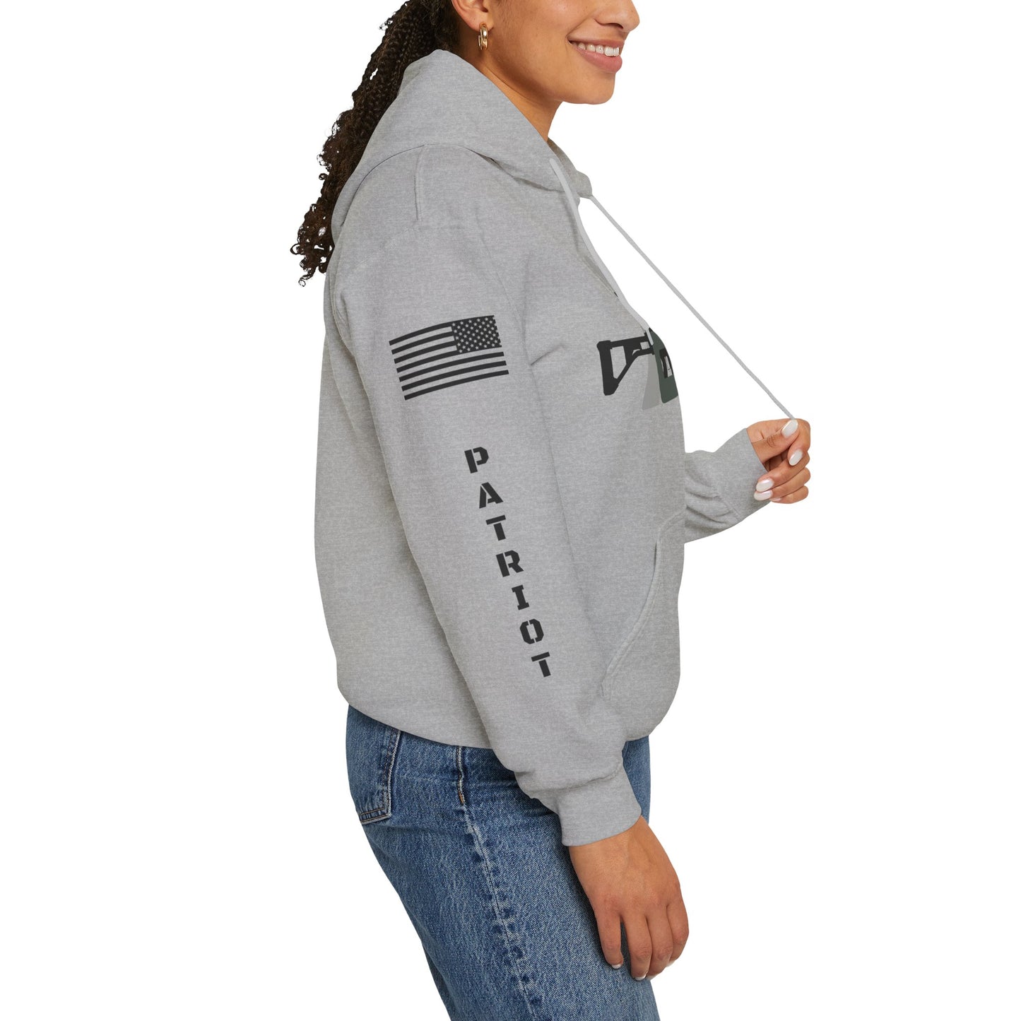 2nd AMENDMENT HOODIE - Black logos PATRIOT STRONG