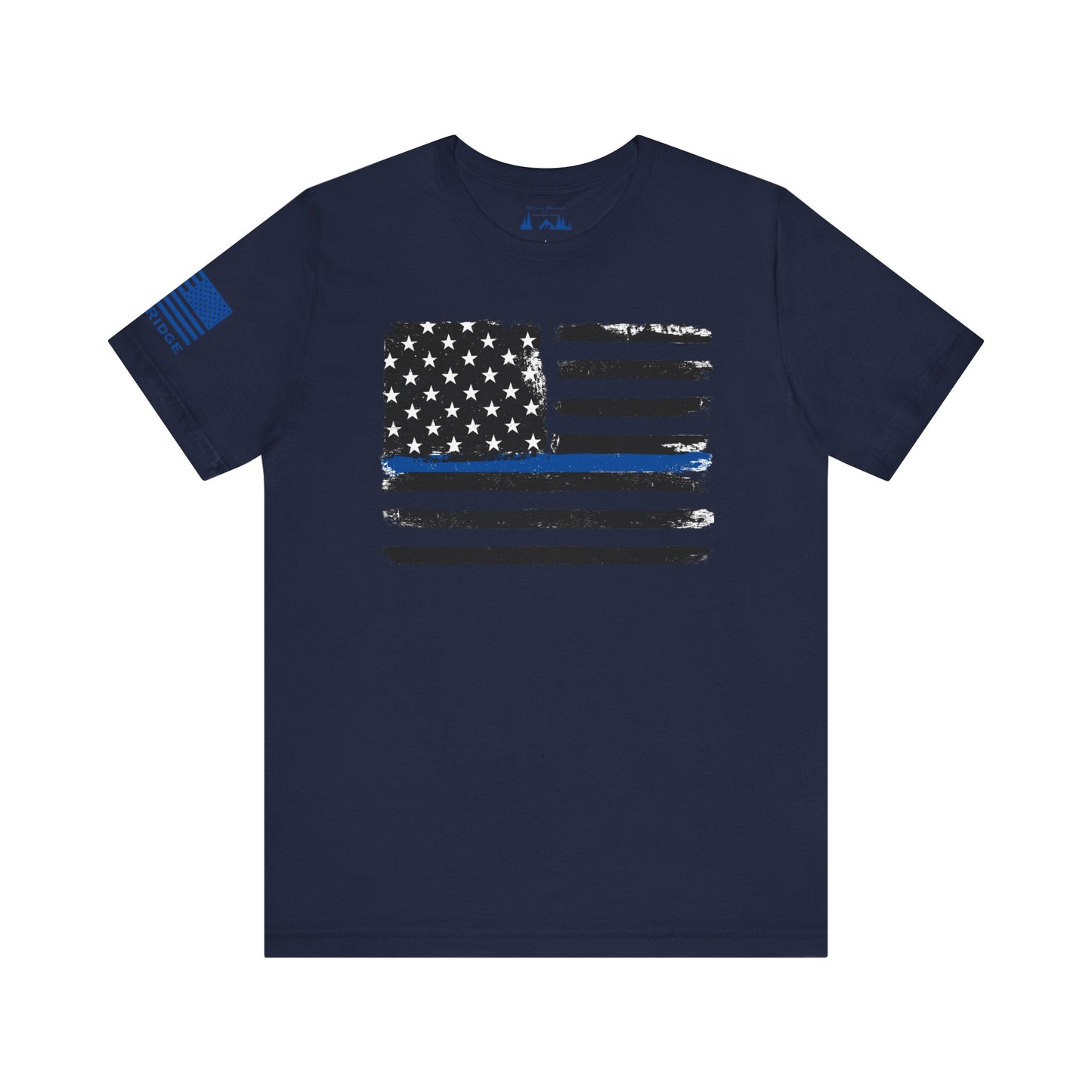 AMERICAN FLAG WITH BLUE LINE POLICE - Blue logos