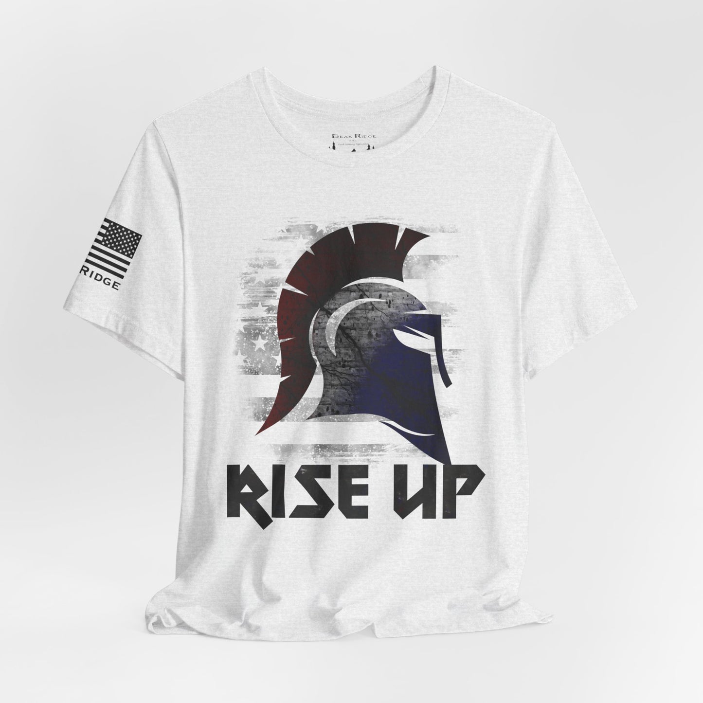 SPARTAN RISE UP T-SHIRT - Black arm logos