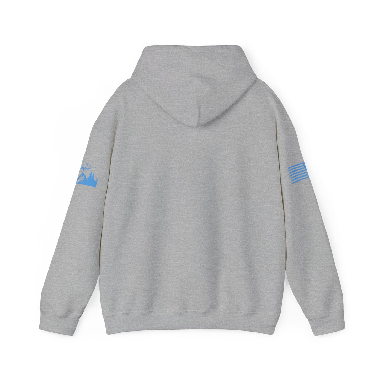 IT’S FREAKING COLD HOODIE - Light Blue arm logos