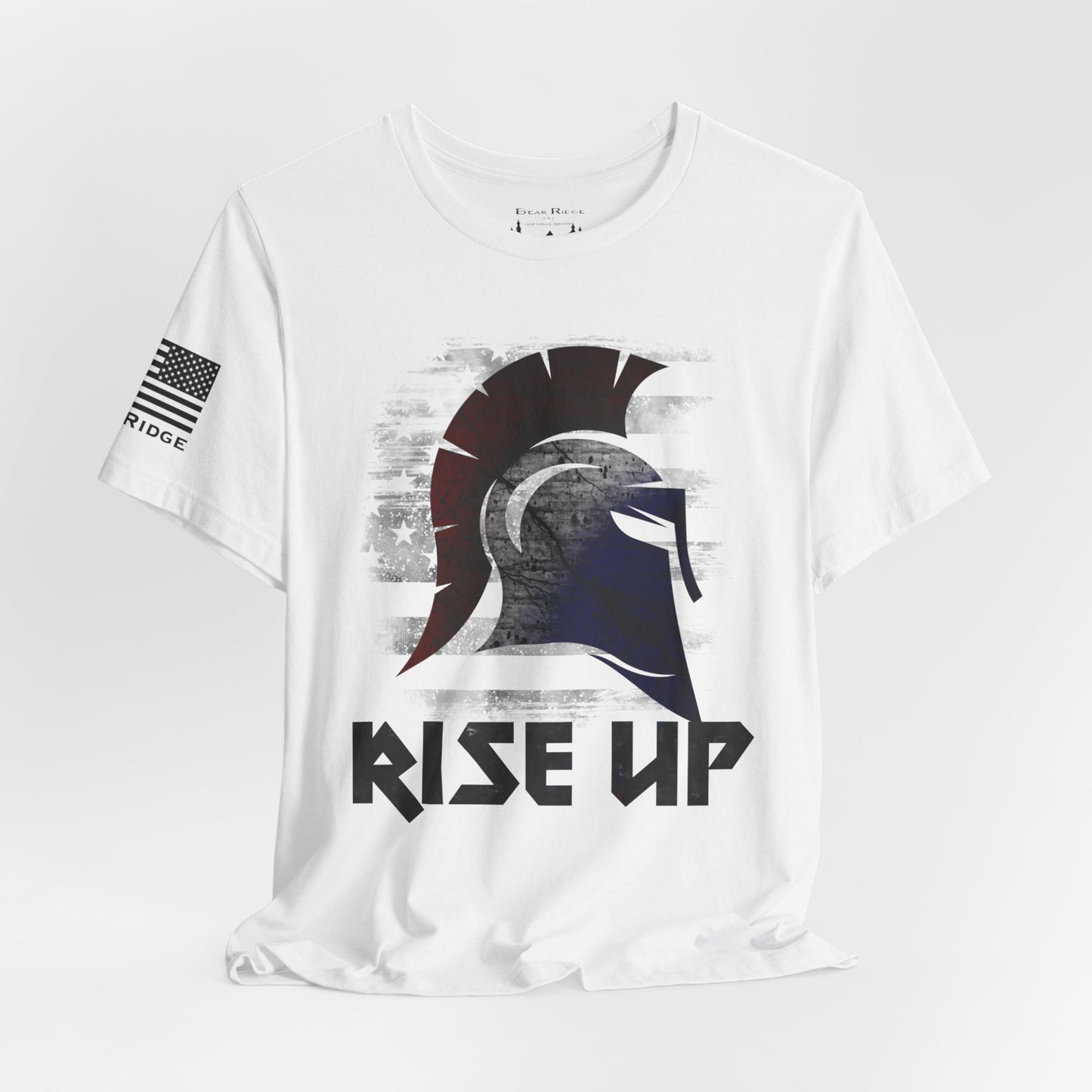 SPARTAN RISE UP T-SHIRT - Black arm logos