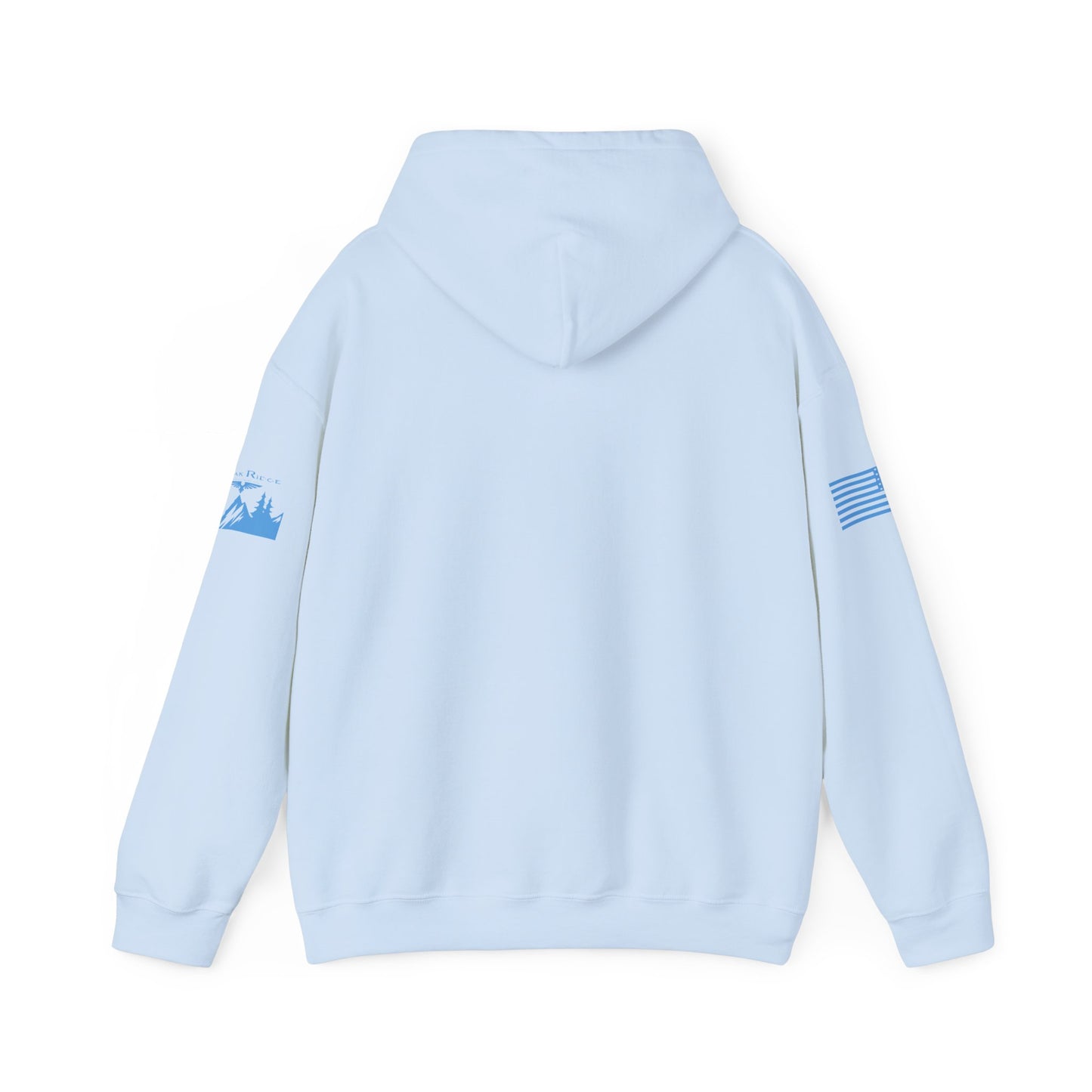 IT’S FREAKING COLD HOODIE - Light Blue arm logos