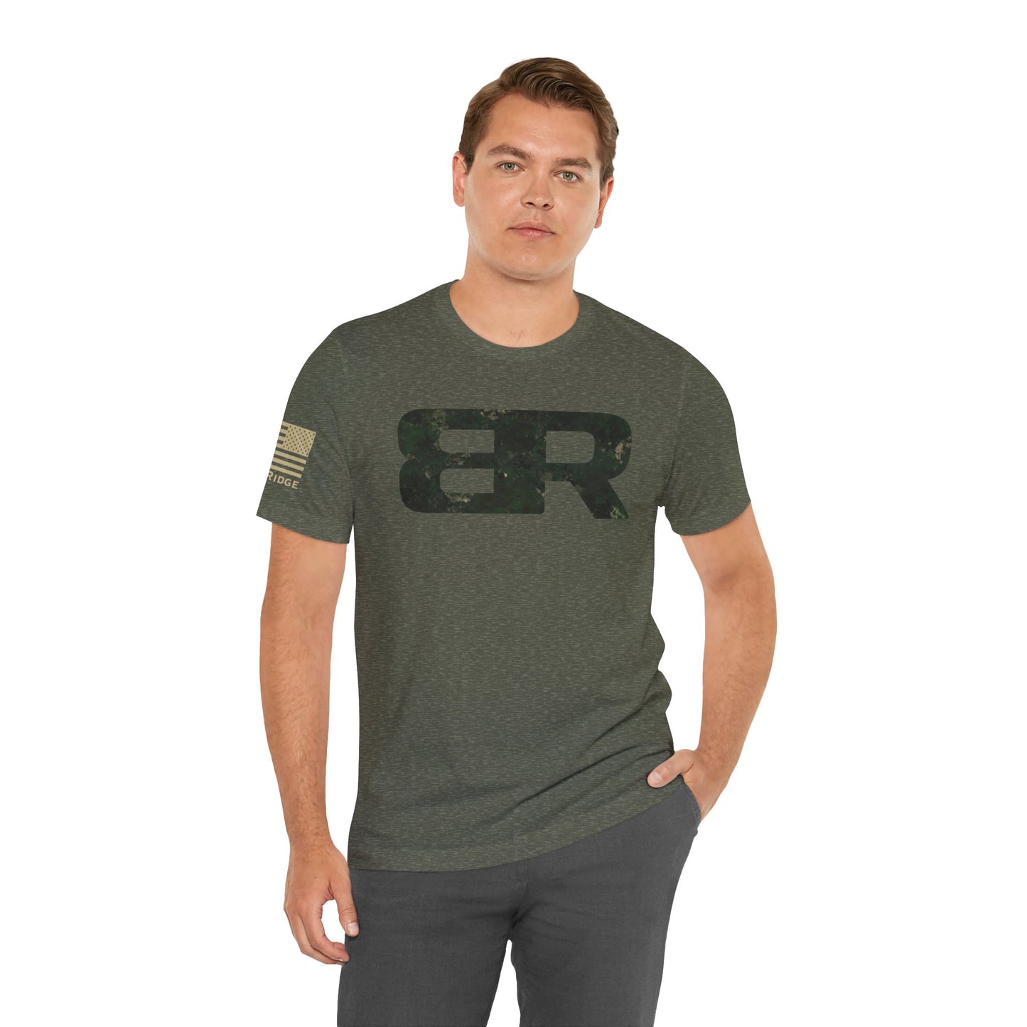 CAMOUFLAGE BEAK RIDGE BR LOGO -Mocha arm logo