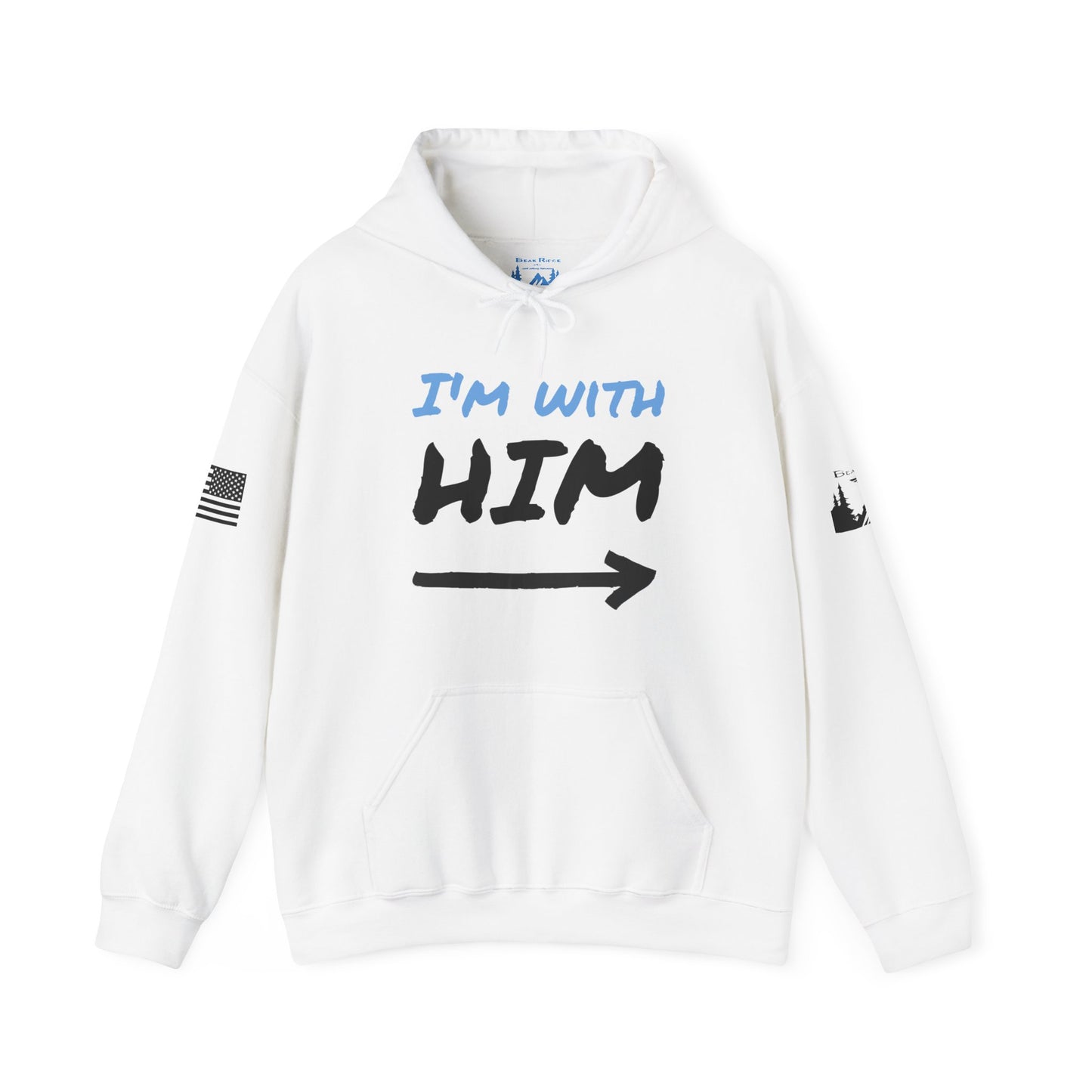 I’m With Him - Light blue arm logos