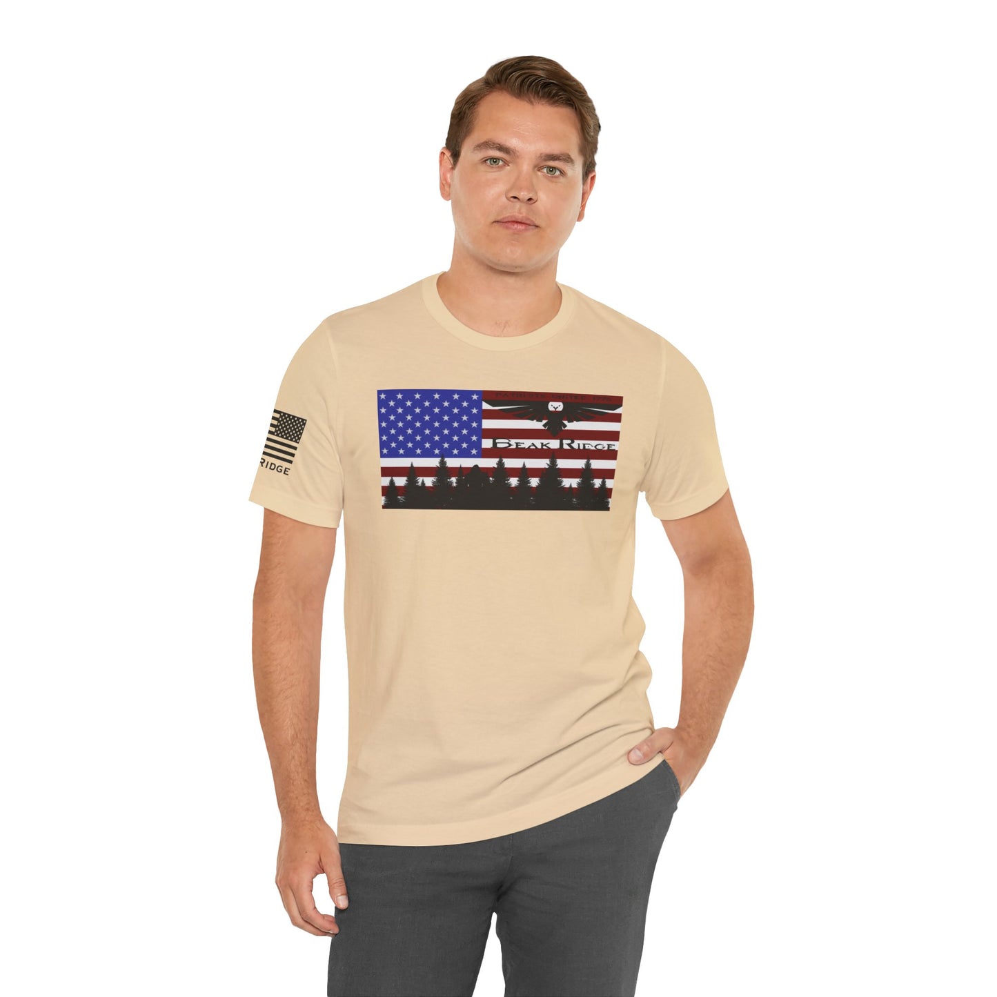 AMERICAN FLAG BR W/BIG FOOT - Black Arm Logos