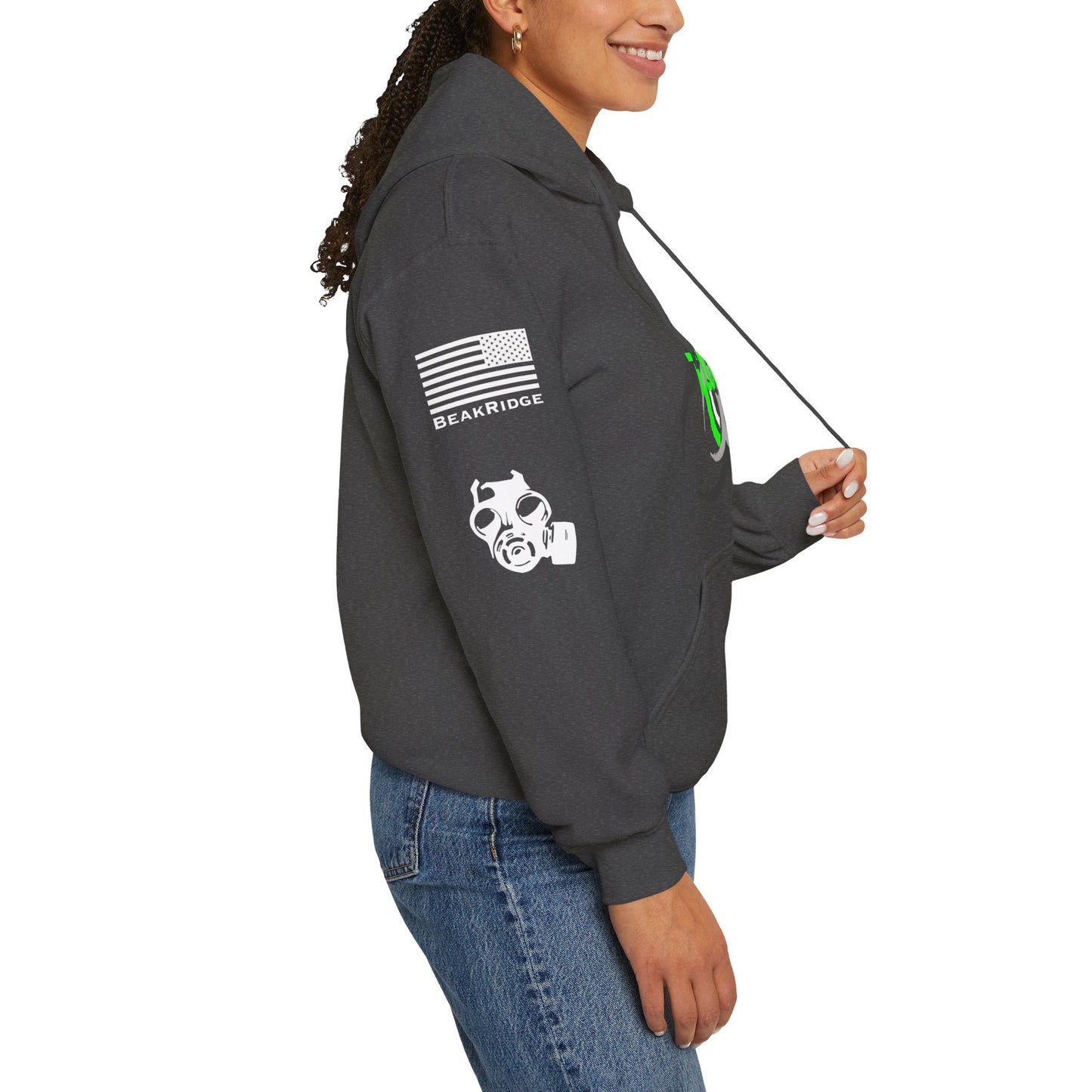 TOXIC HOODIE - White arm decals