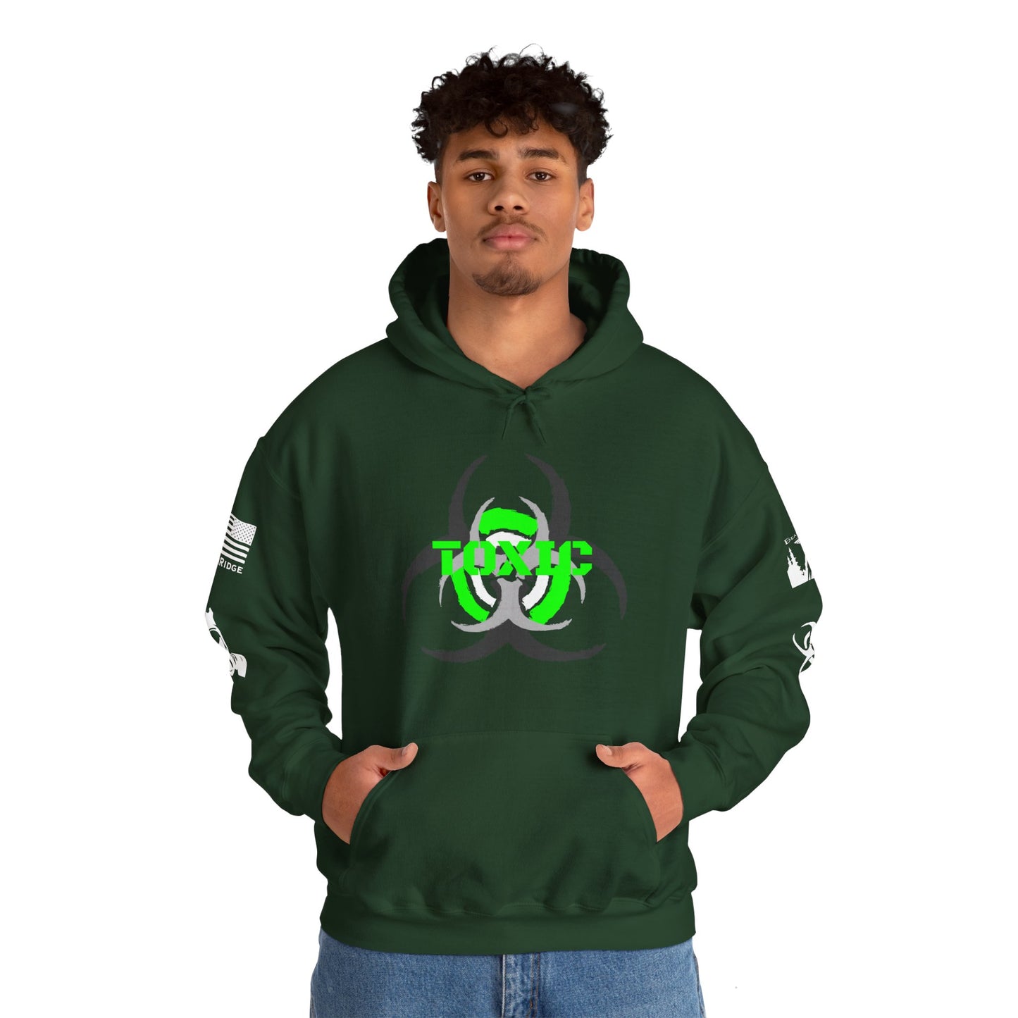 TOXIC HOODIE - White arm decals