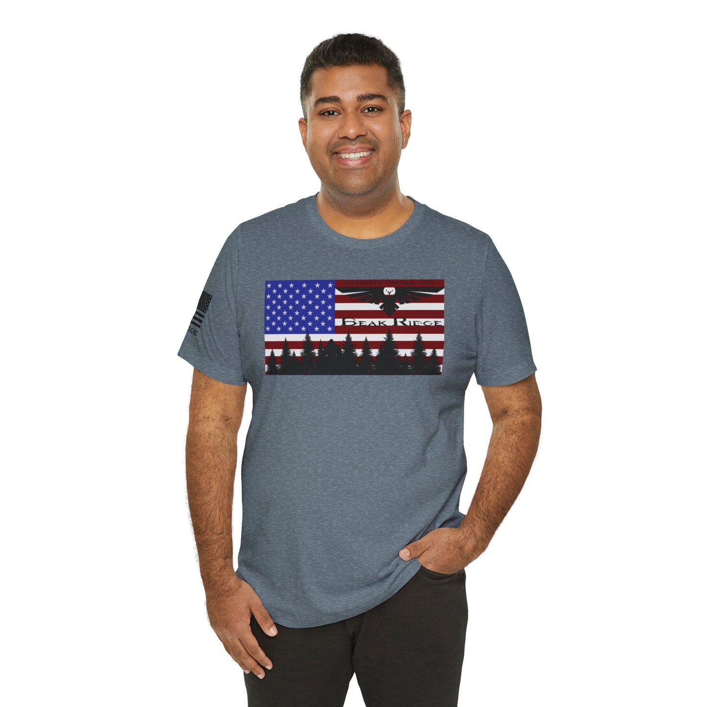 AMERICAN FLAG BR W/BIG FOOT - Black Arm Logos