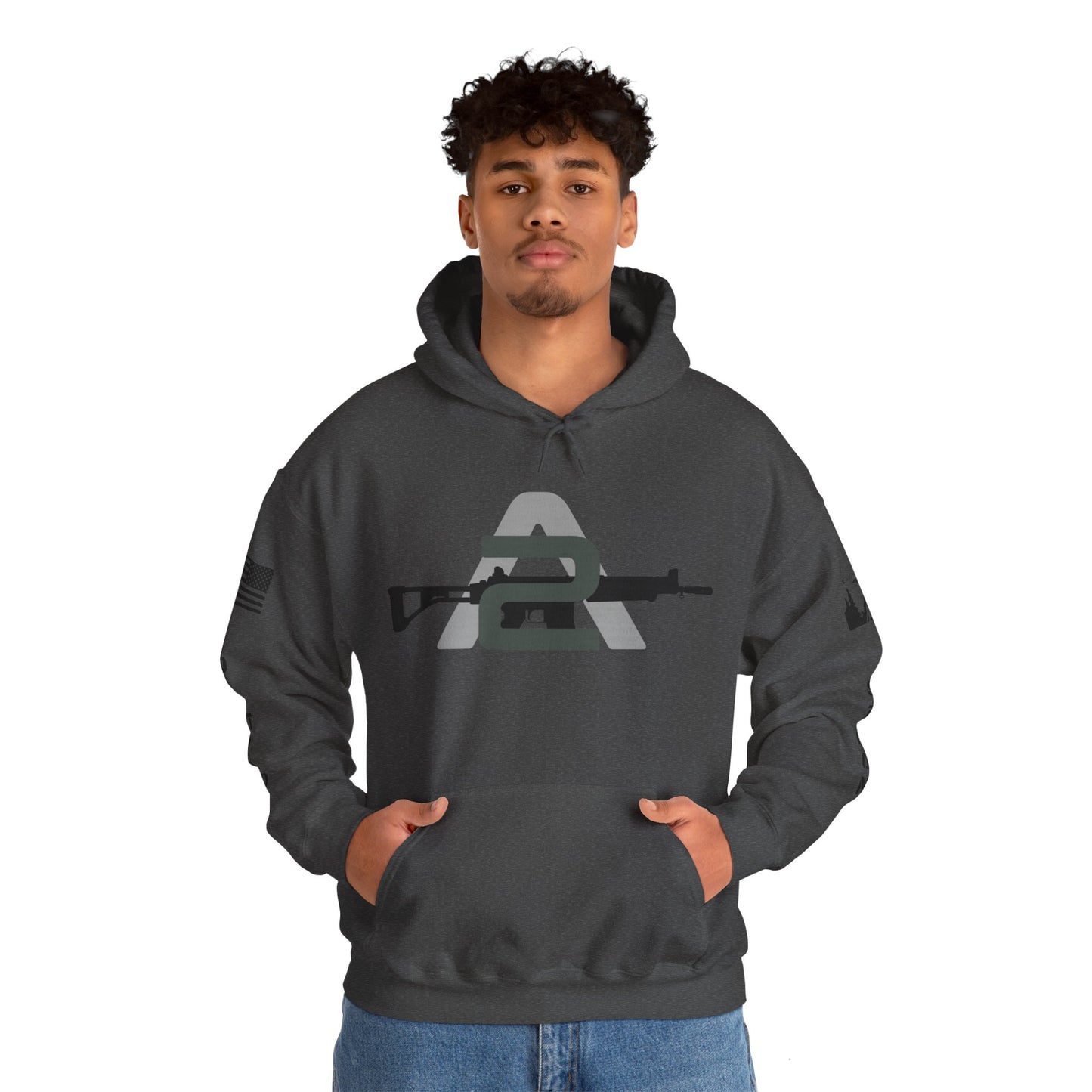 2nd AMENDMENT HOODIE - Black logos PATRIOT STRONG