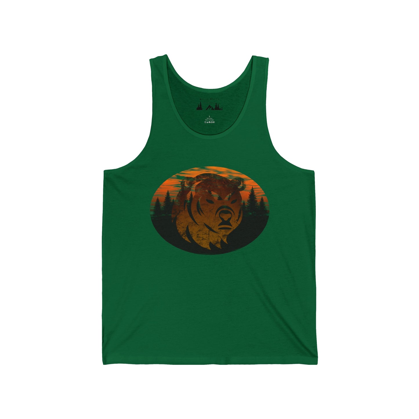 BEAR SUNSET - Unisex Jersey Tank Top