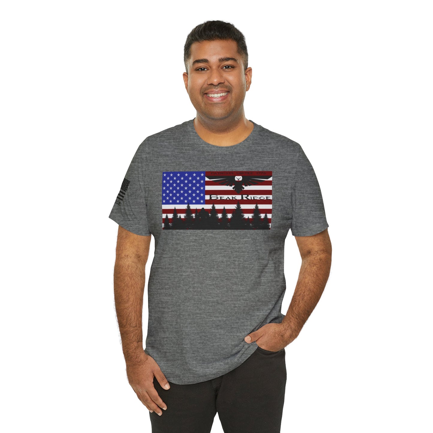 AMERICAN FLAG BR W/BIG FOOT - Black Arm Logos