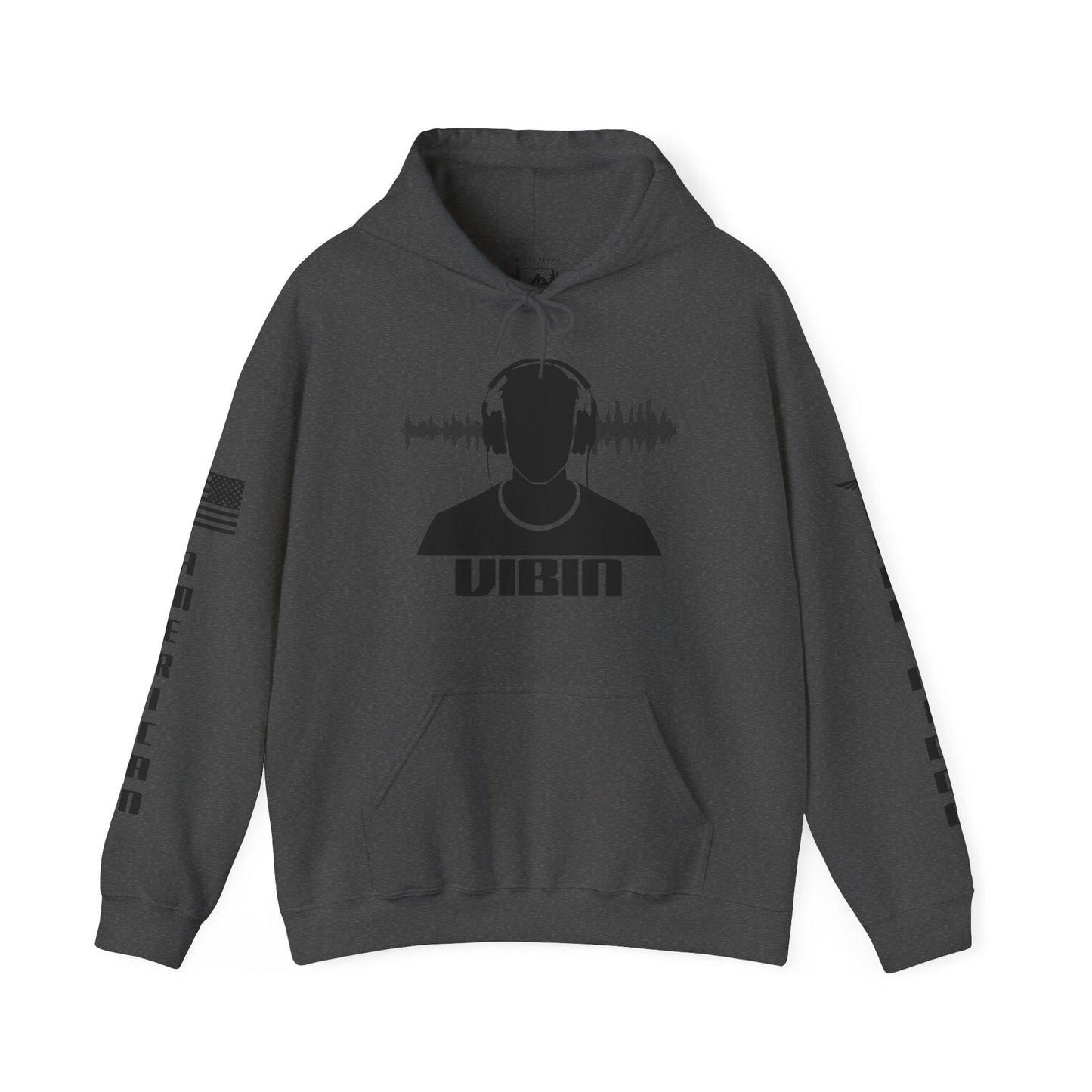 VIBIN HOODIE - Full Sleeves Black Logos