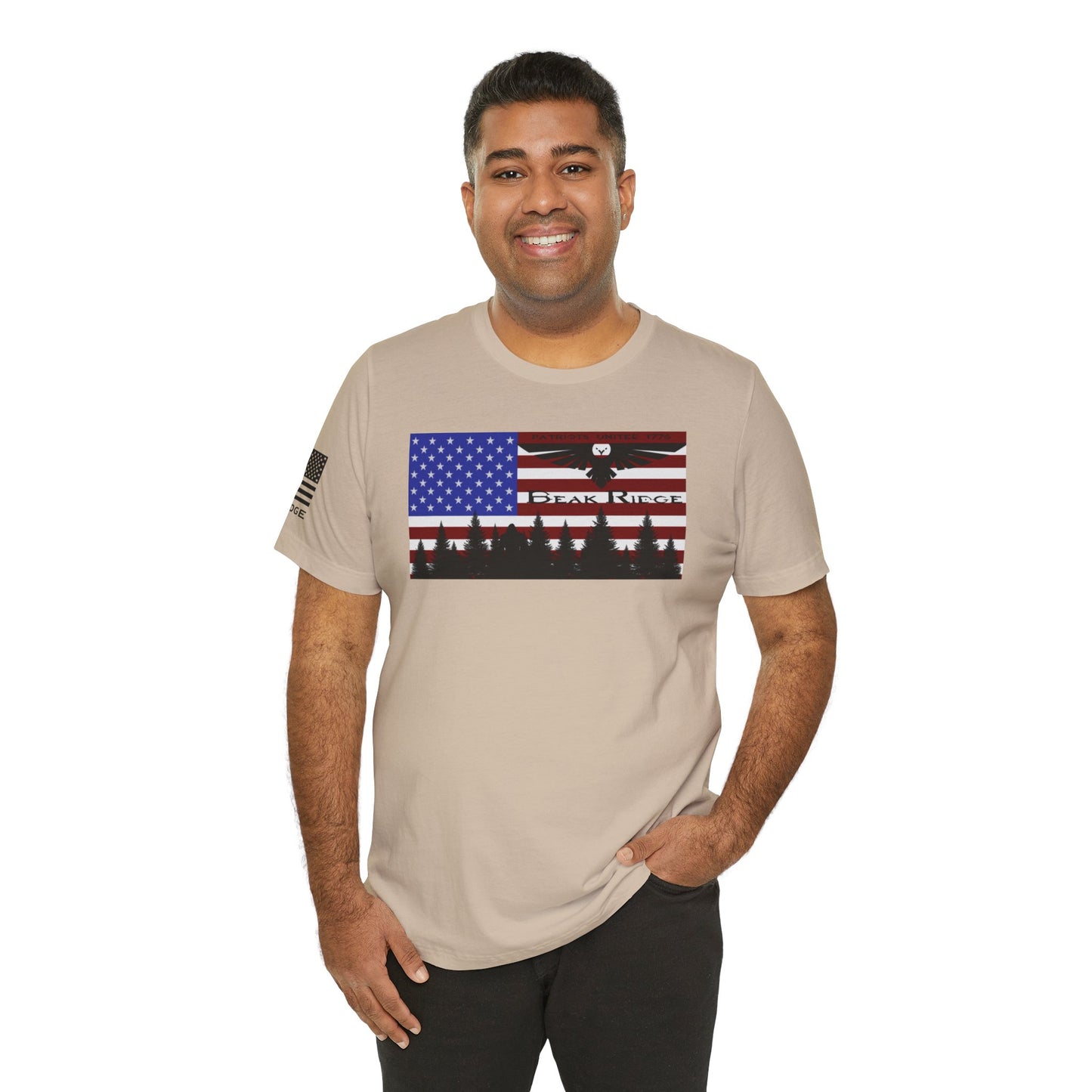 AMERICAN FLAG BR W/BIG FOOT - Black Arm Logos