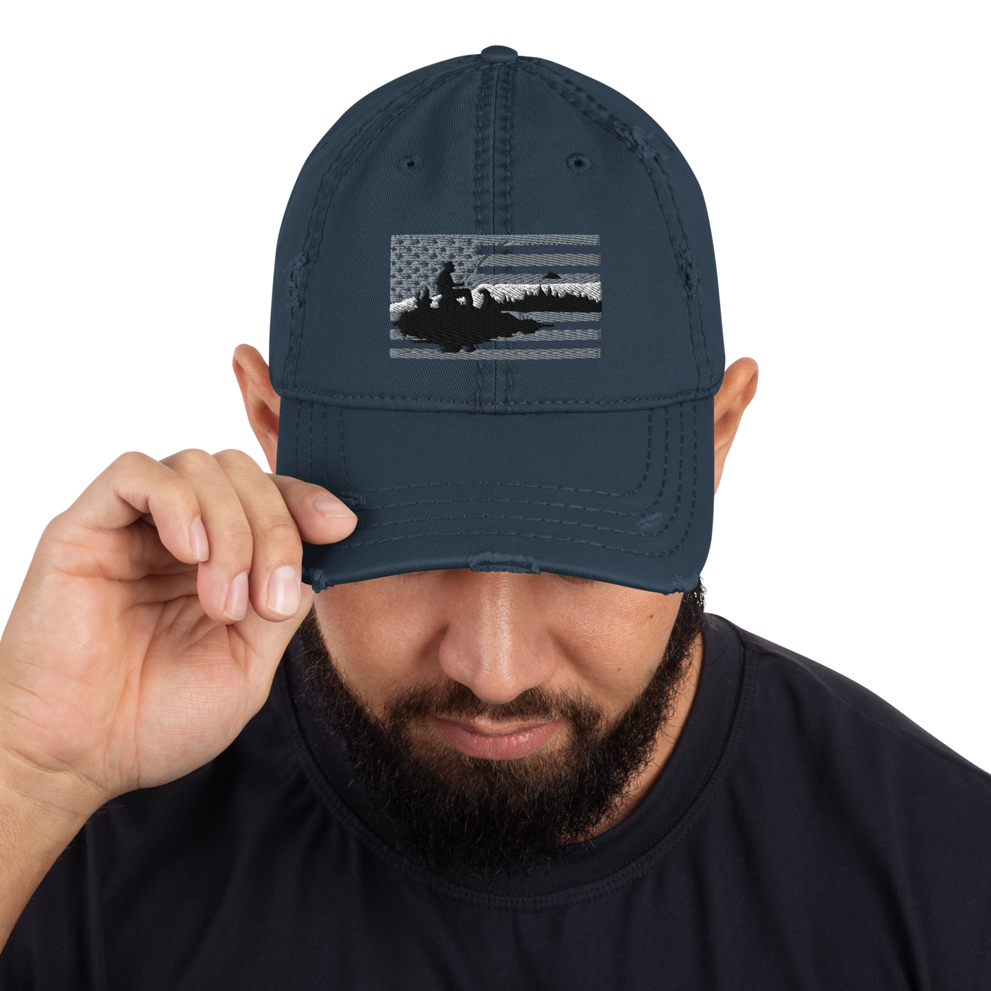 Fisherman Distressed Dad Hat